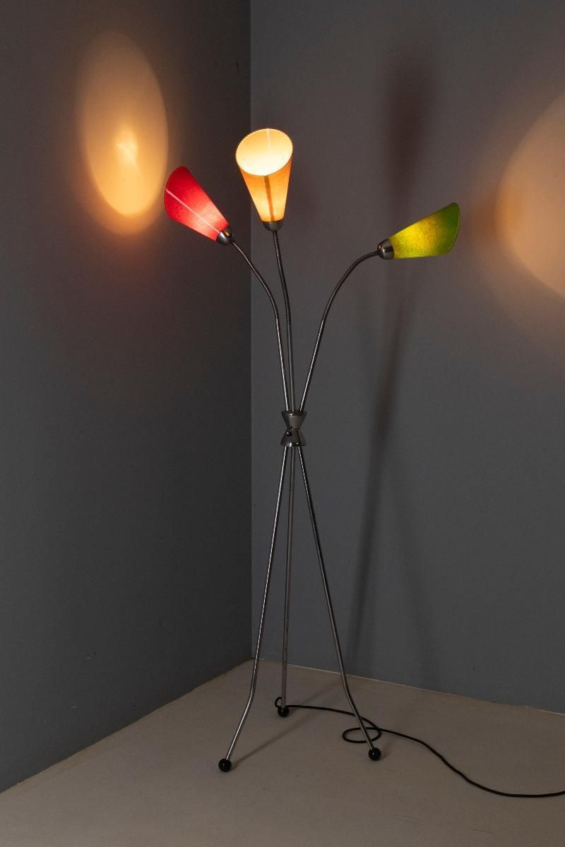 photo furniture Driearmsstaande Lamp, Lidokov, Jaren 1950–1960, Tsjecho Slowakije