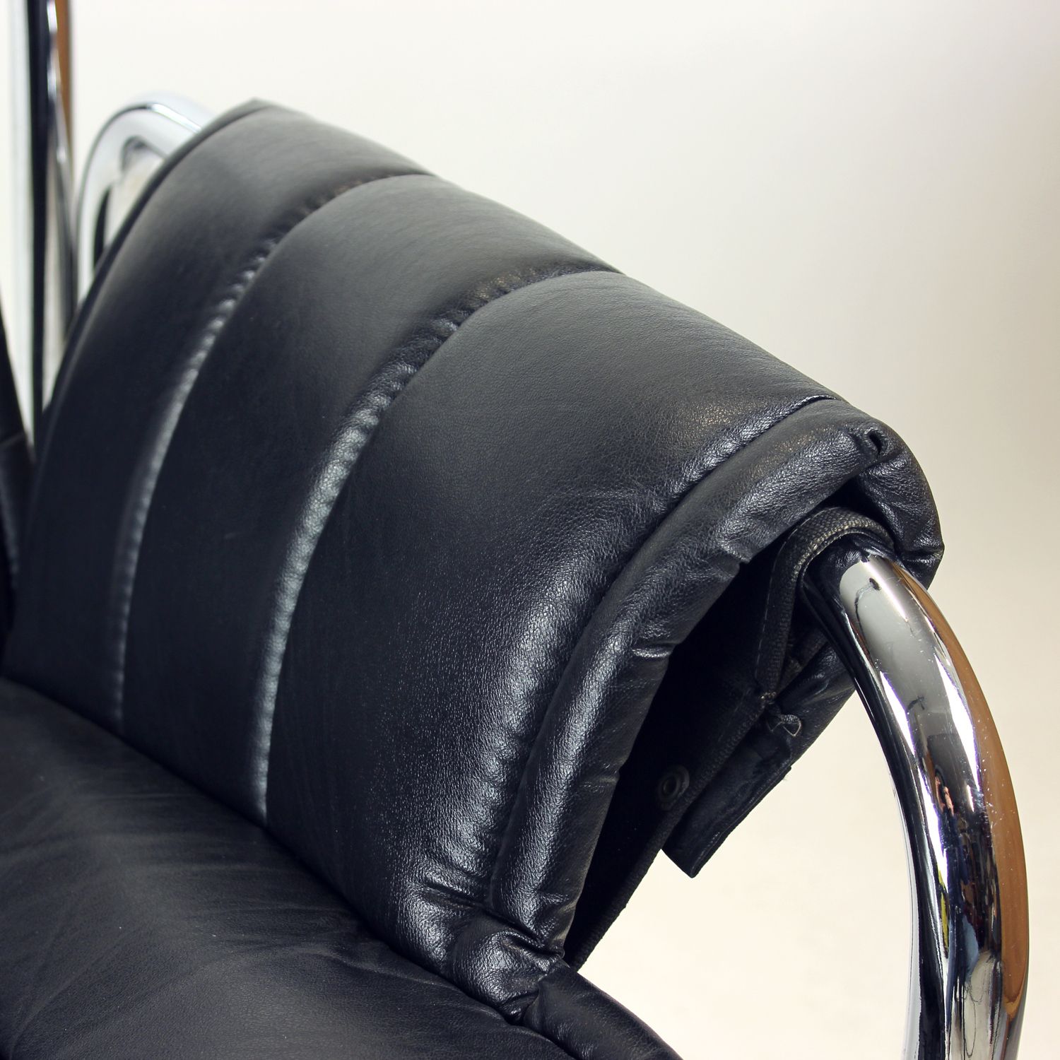 950.0 Lounge Chair By Viliam Chlebo In Chrome And Leatherette, Kodreta 1980s photo