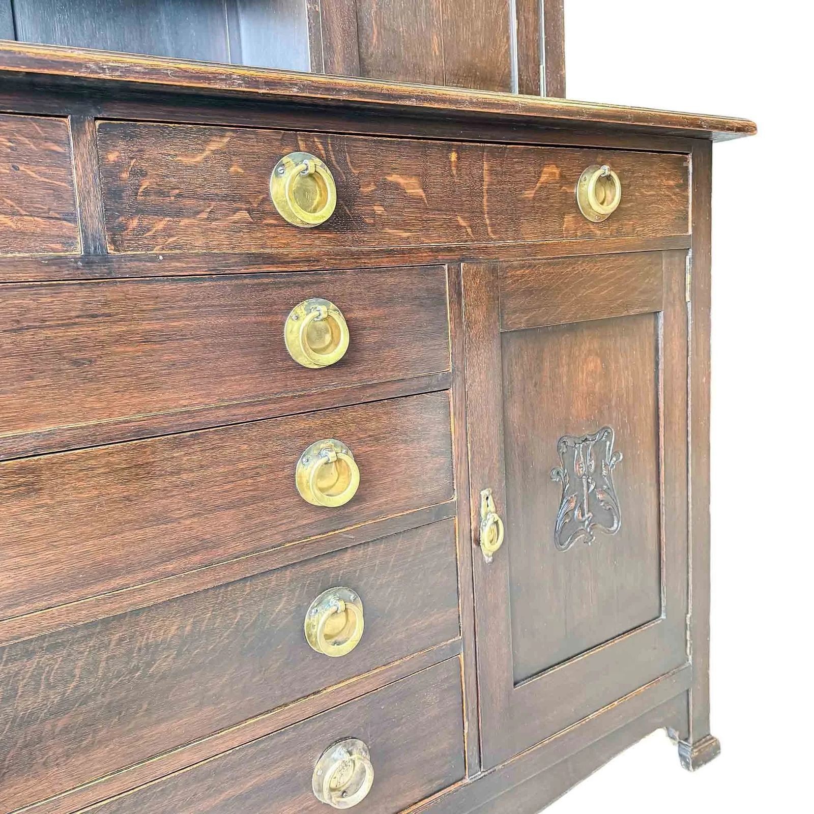 Arts And Crafts Oak Dresser, 1800s photo vintage