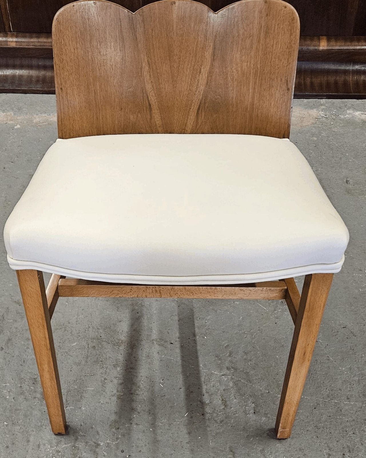 Art Deco Bedroom Chair With Cloud Shape Back And Newly Upholstered photo for sale