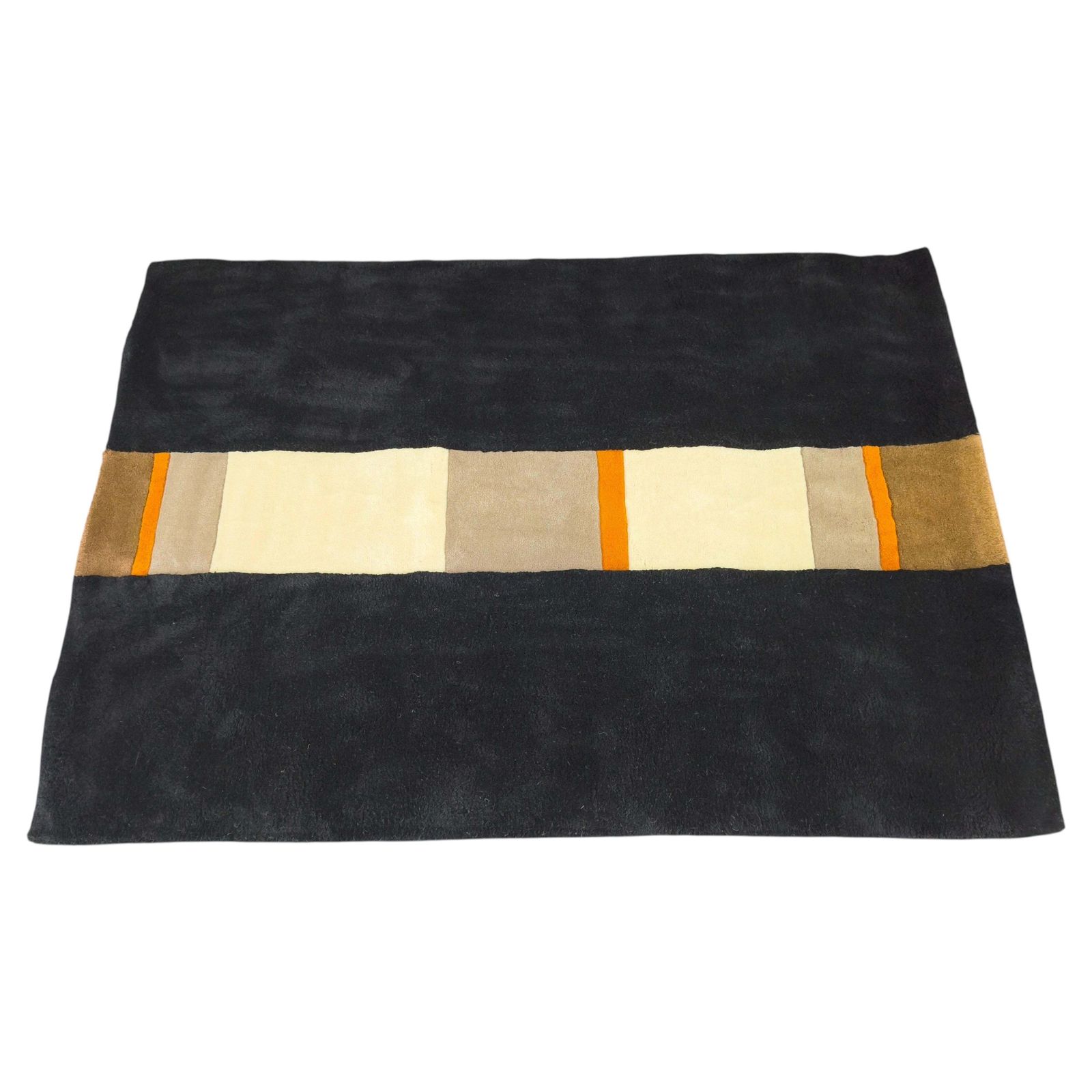 Danish Hand Tufted Wool Rug By C. Olesen, Graphic Design, 1990s