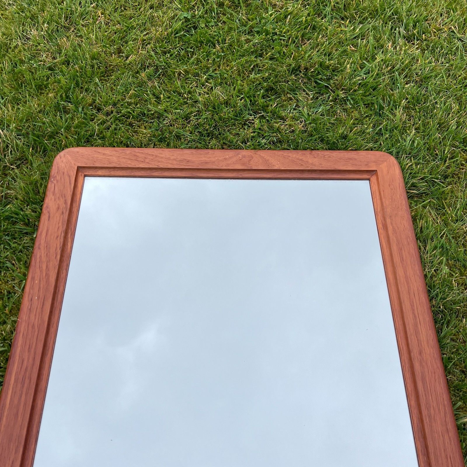 photo vinterior 1970s Mid Century Full Length Teak  Mirror  1970s 90 Cm X 60 Cm