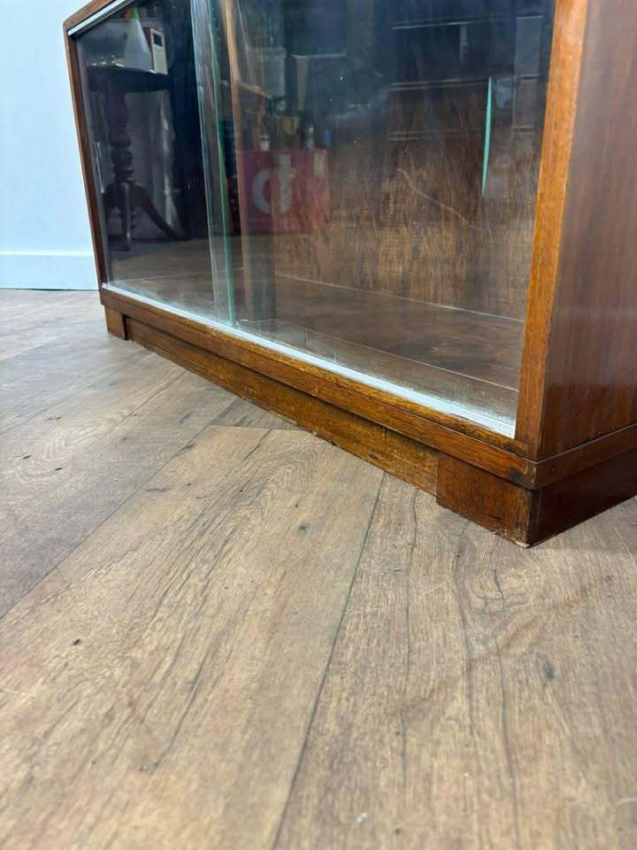 Minty Oxford Mid Century Library Oak Glazed Six Tier Bookcase photo vintage
