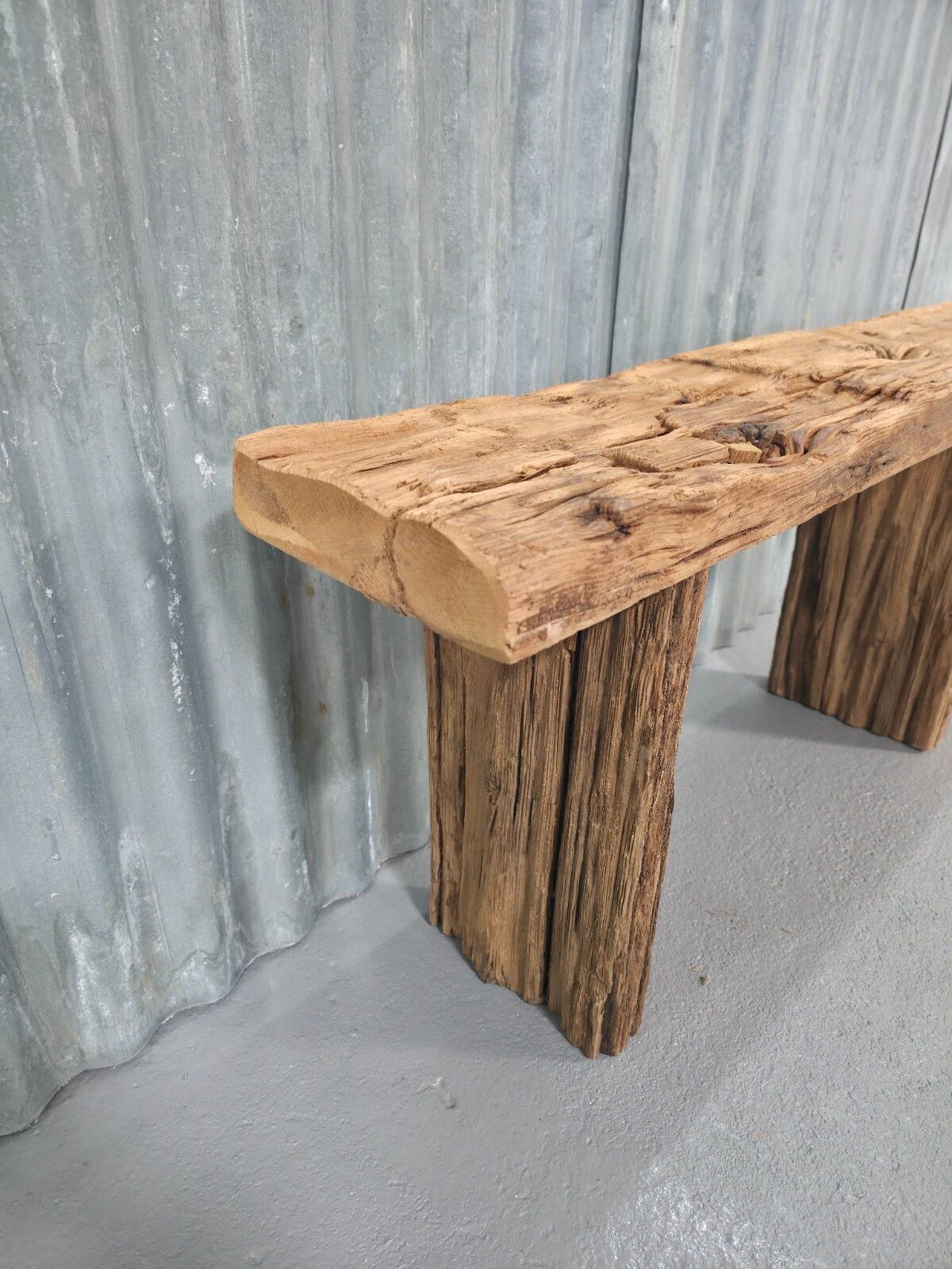 Vintage Rustic Reclaimed Chunky Solid Wooden Hardwood Stool Bench Seat 150cm photo buy