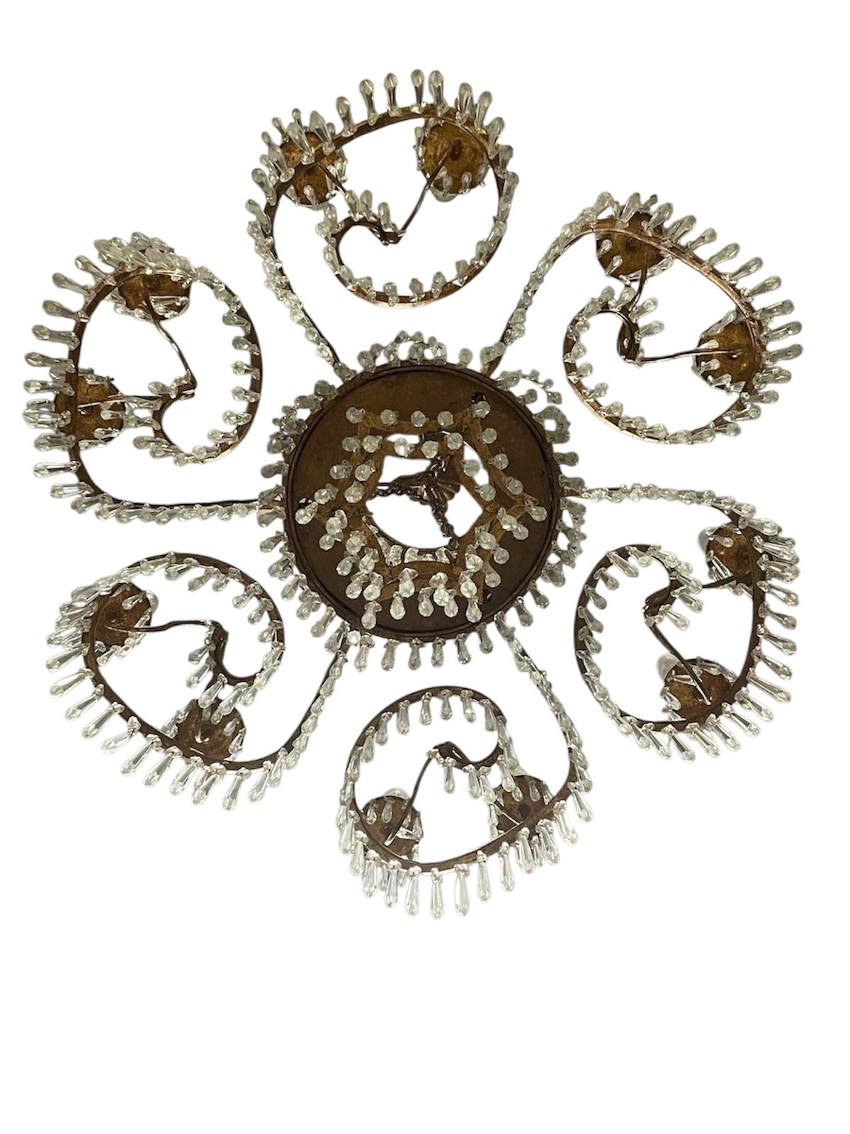 Certified Maison Baguès French Antique Crystal Chandelier, 12 Light, 1920s–30s photo buy