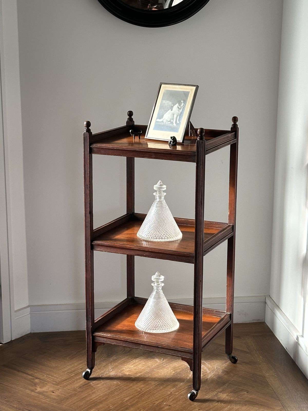 photo furniture A Walnut Aesthetic Movement Three Tier Whatnot In The Manner Of E.W Godwin