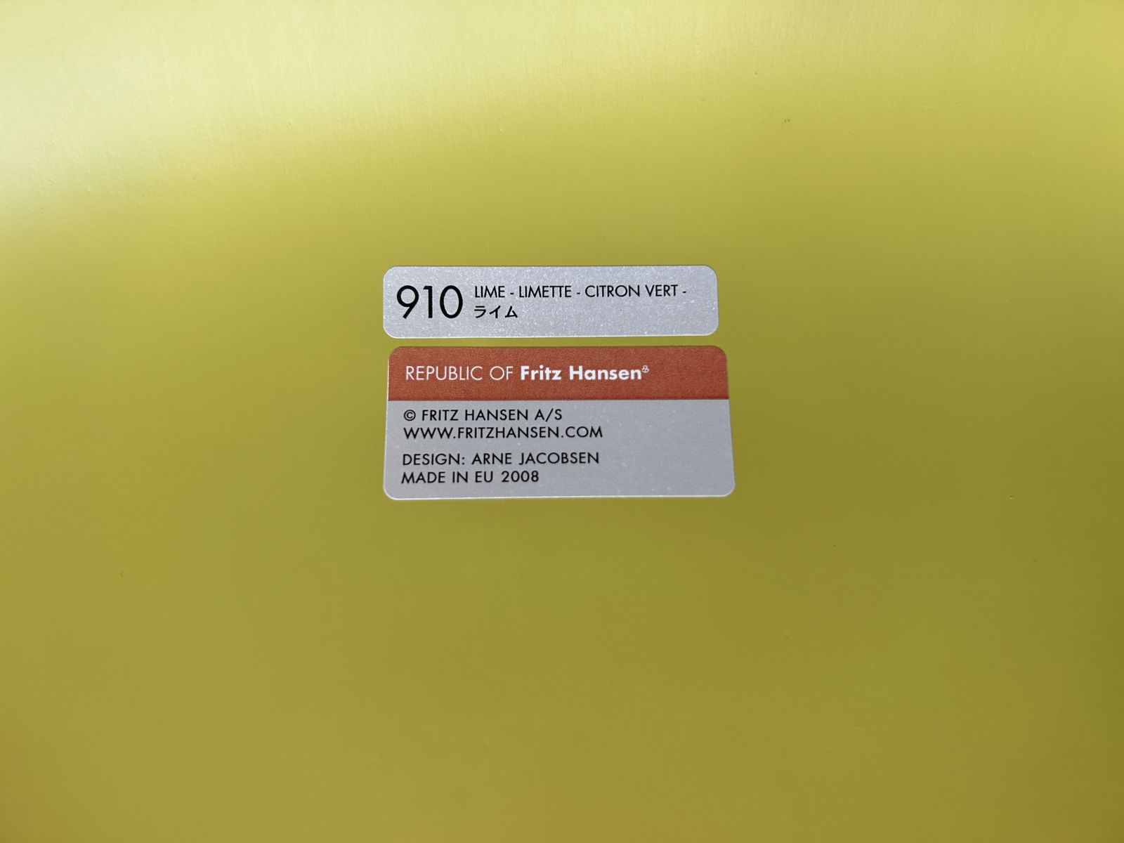 Vintage Fritz Hansen Series 7 Dining Chair By Arne Jacobsen In Citron Lime Green photo furniture