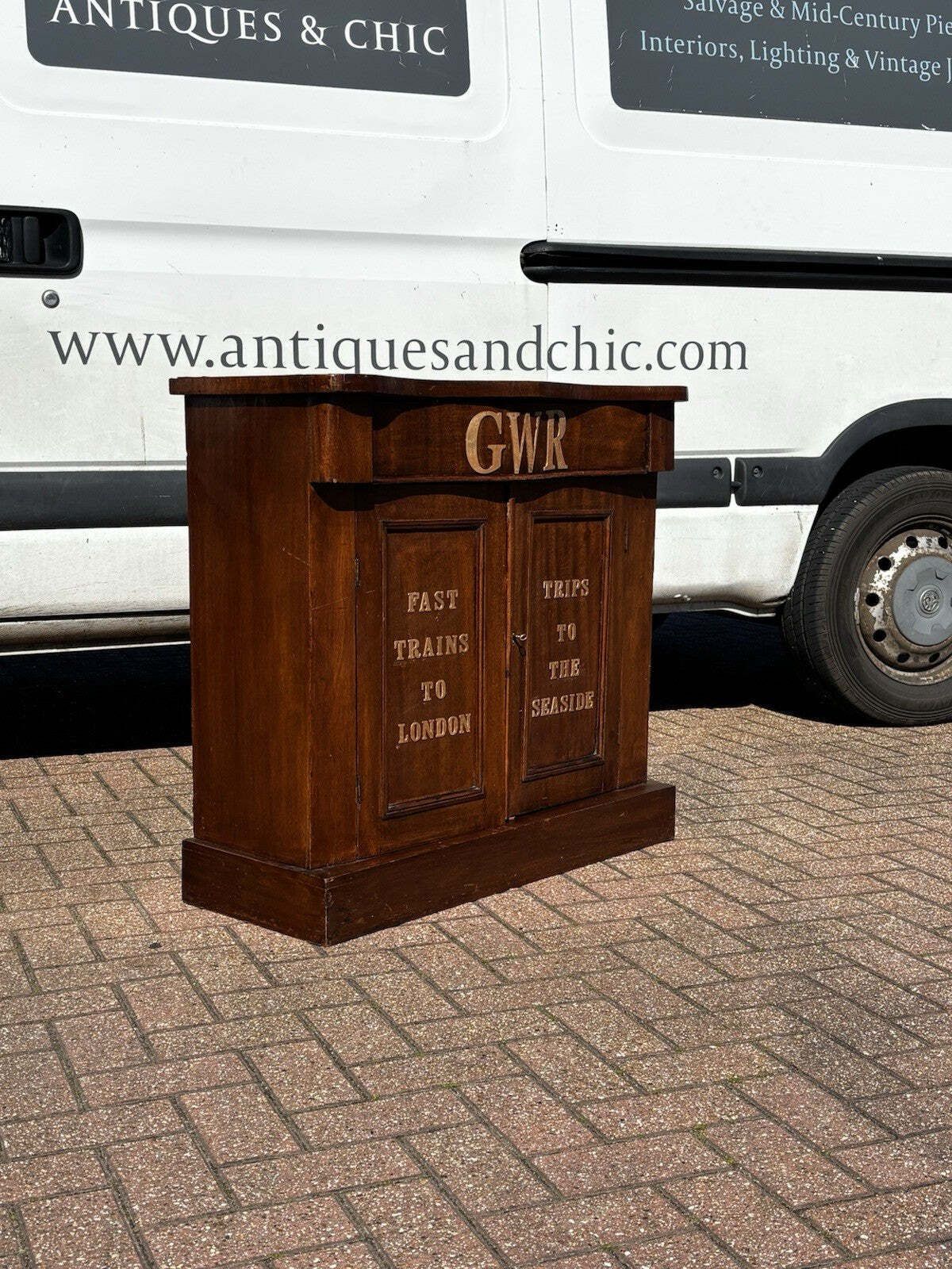 photo for sale Victorian Small Cupboard, Perfect Hall Piece As Thin, Drawer And Cupboards.
