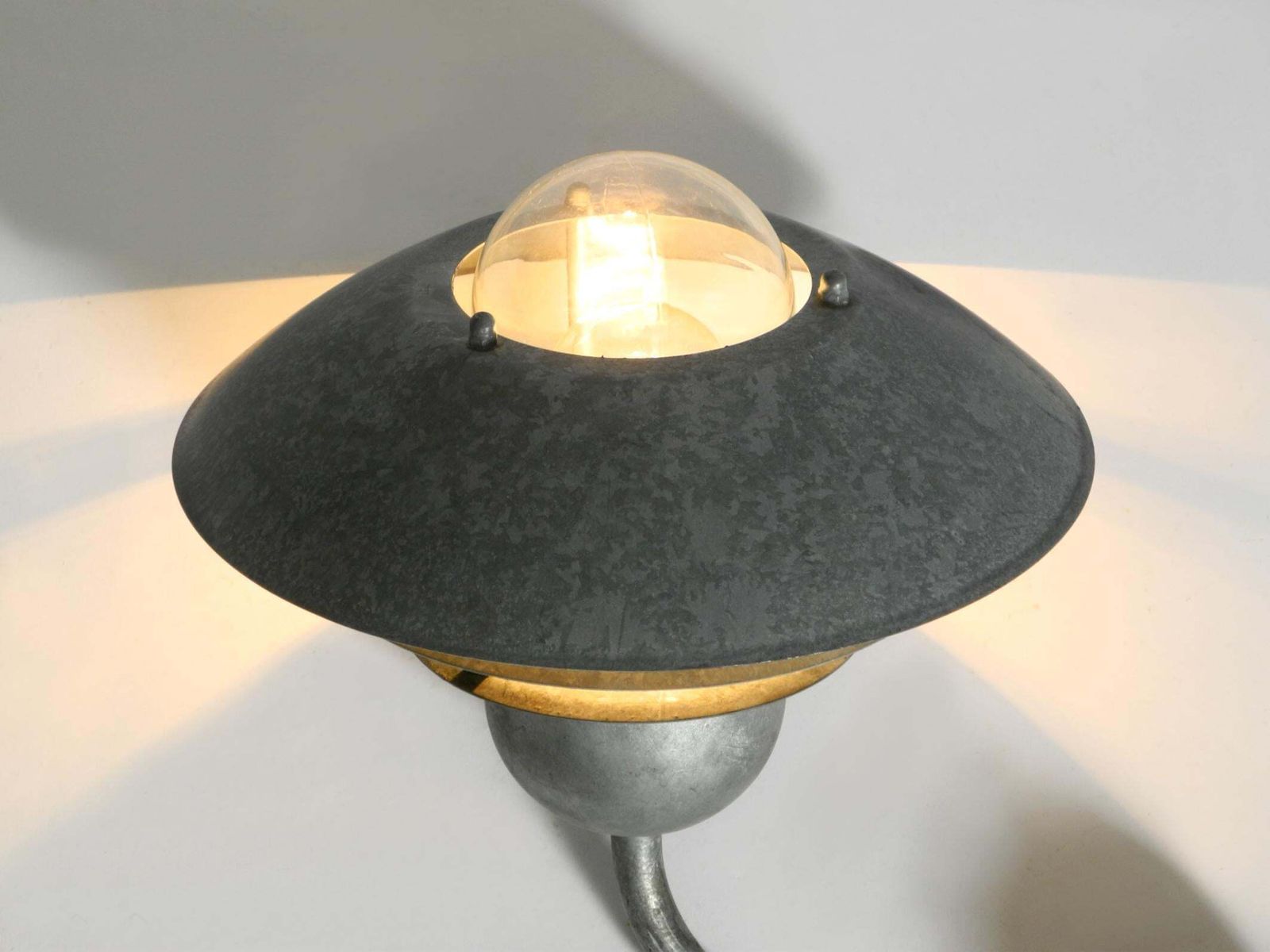 1990s Danish Nordlux Outdoor Lamp Made Of Galvanized Steel And Glass Shade photo vintage