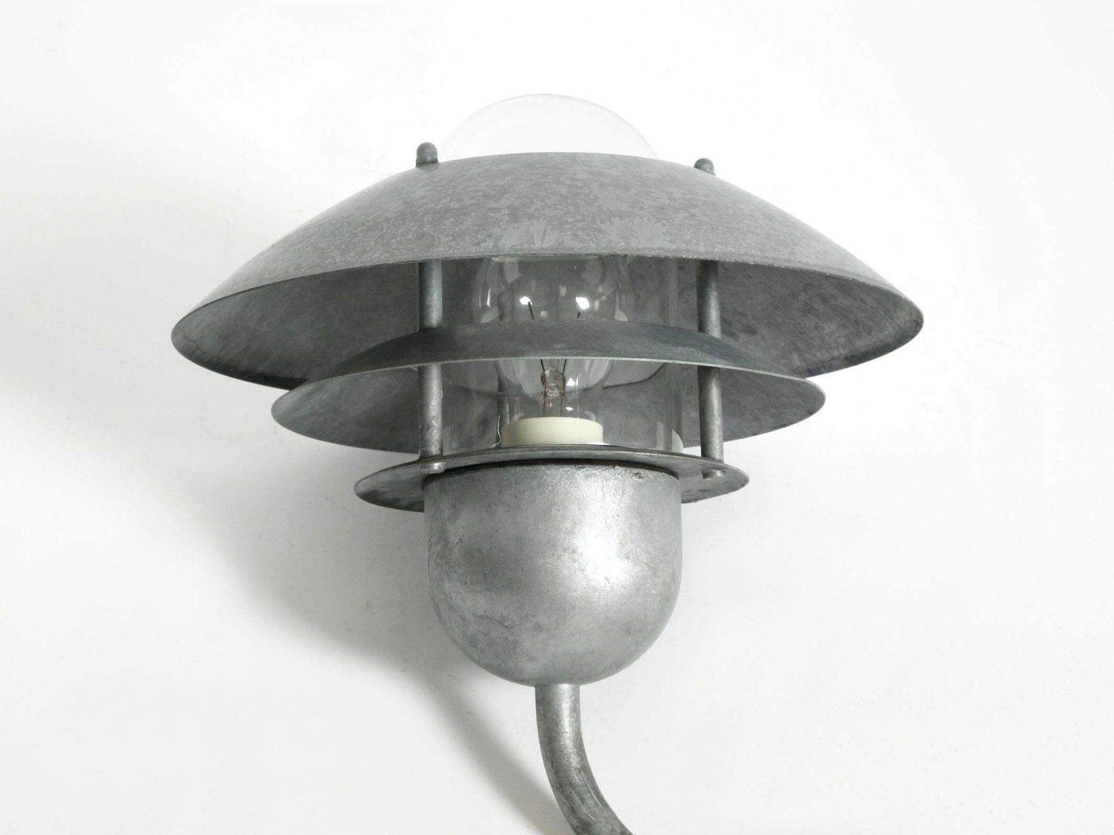 359.0 1990s Danish Nordlux Outdoor Lamp Made Of Galvanized Steel And Glass Shade photo