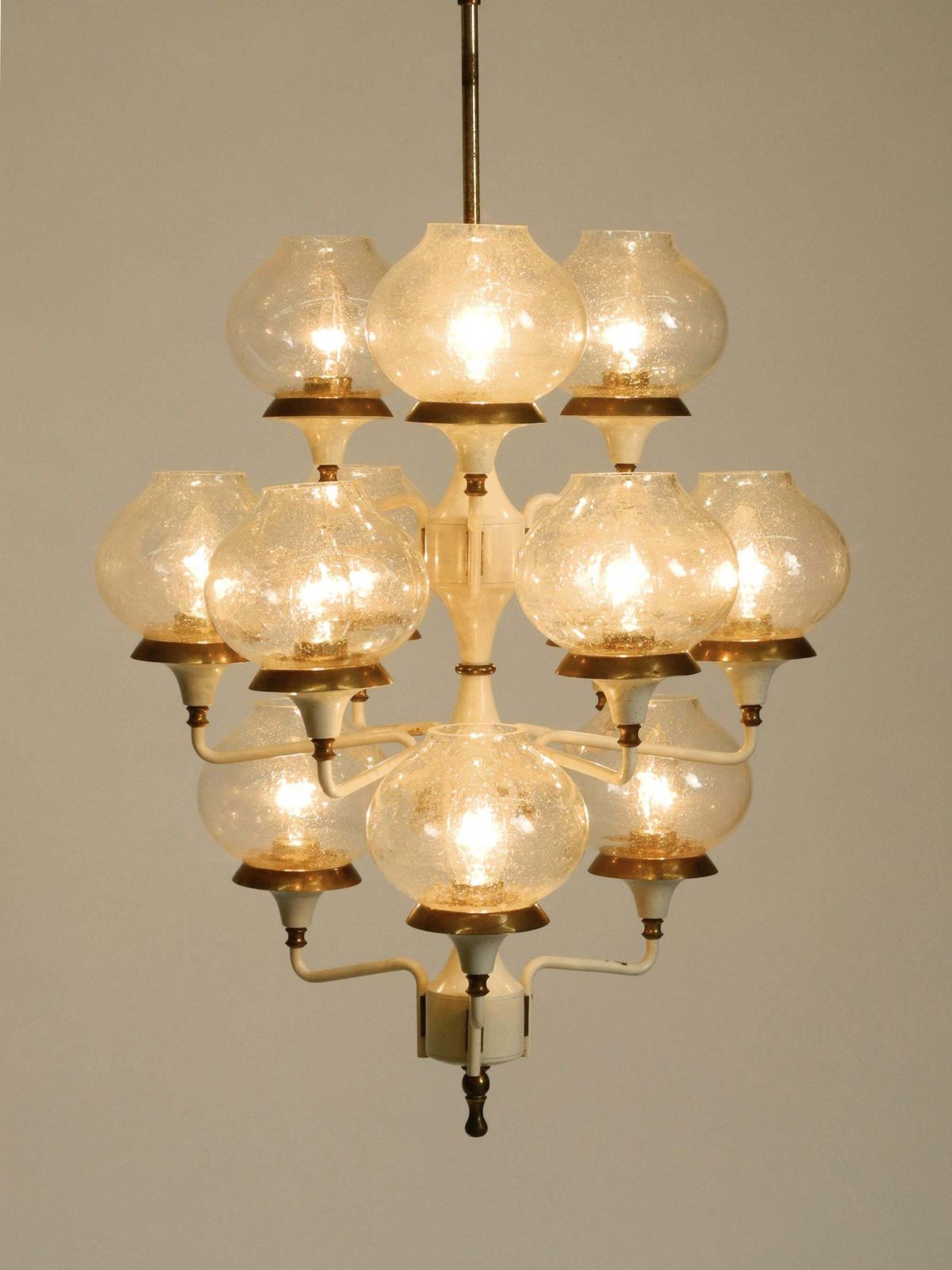 photo furniture Beautiful Large 1960s Brass And Glass Tulip Ceiling Lamp By Hans Agne Jakobsson