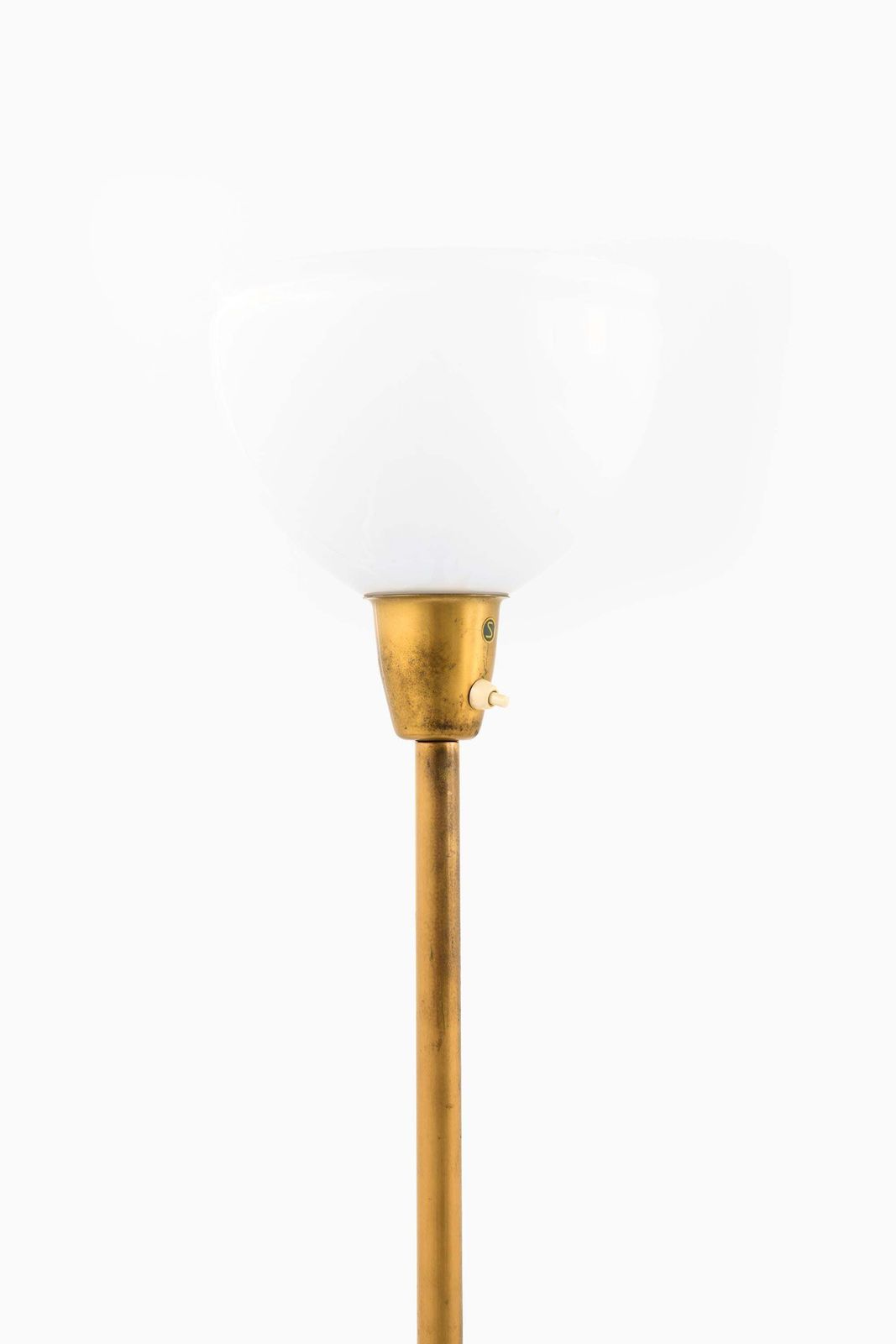 Floor Lamp In Brass And Glass By Bergboms, 1950s photo Lighting