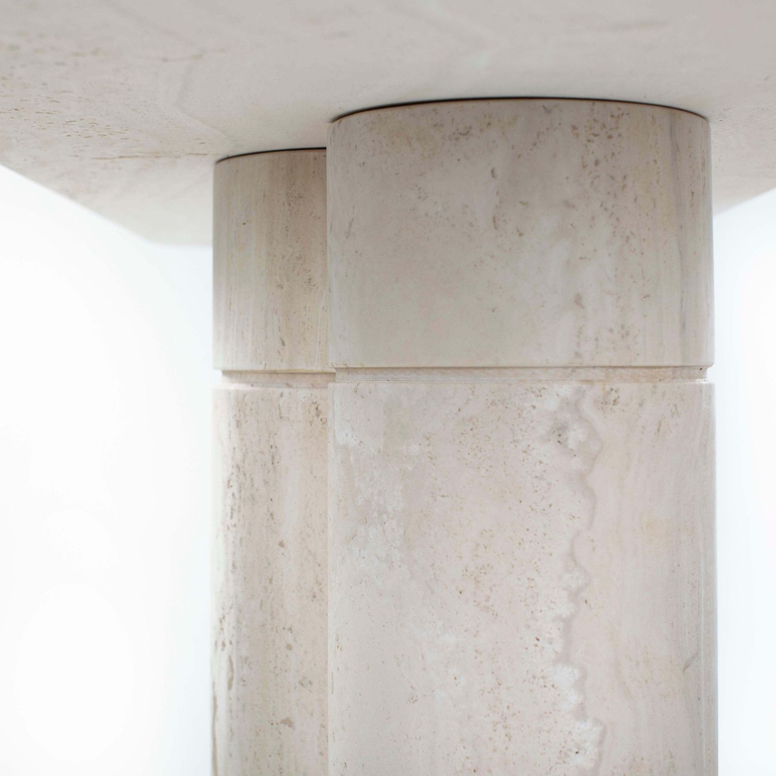 3289.0 French Elegante Mid Century Faux Bamboo Travertine Console Table 1970s photo