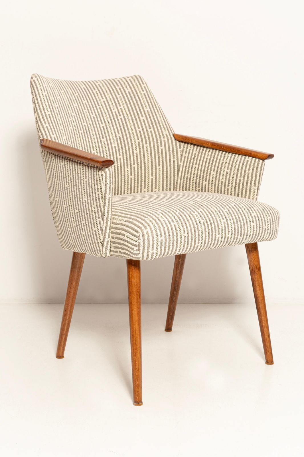 Mid Century Modern White Beige And Gray Chair, 1960s, Germany photo furniture