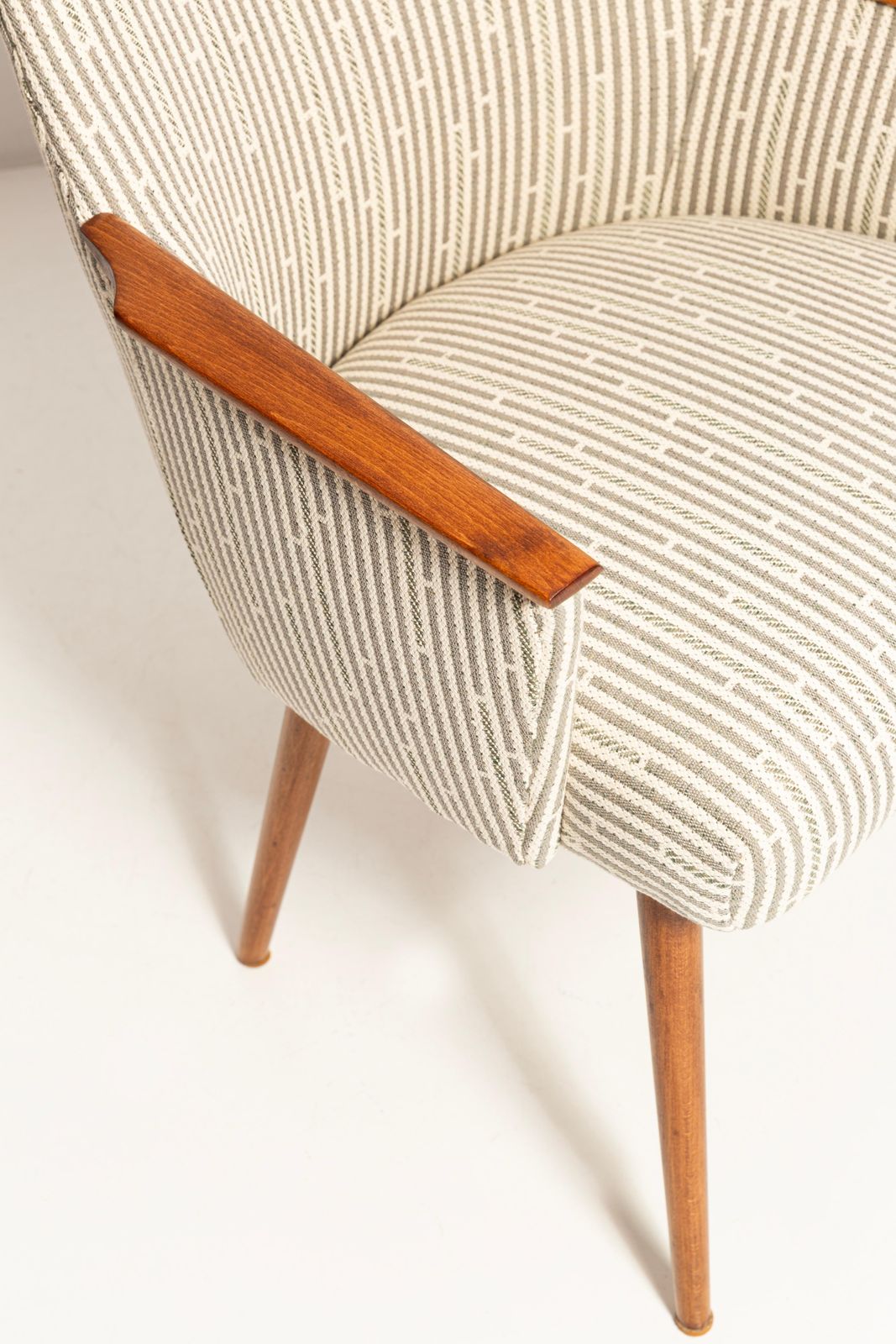 photo for sale Mid Century Modern White Beige And Gray Chair, 1960s, Germany