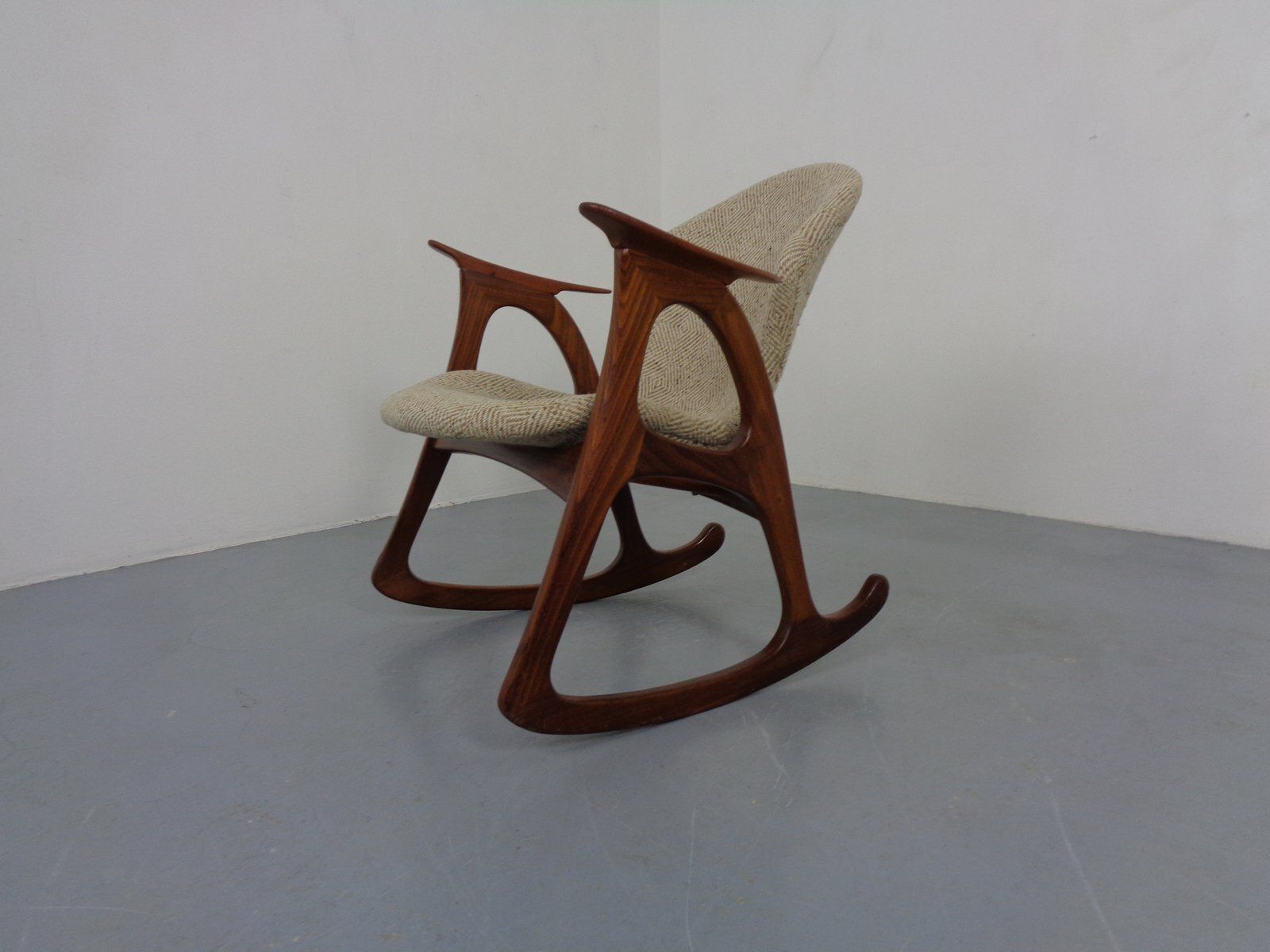 Teak Rocking Chair By Aage Christiansen For Erhardsen & Andersen, Denmark, 1960s