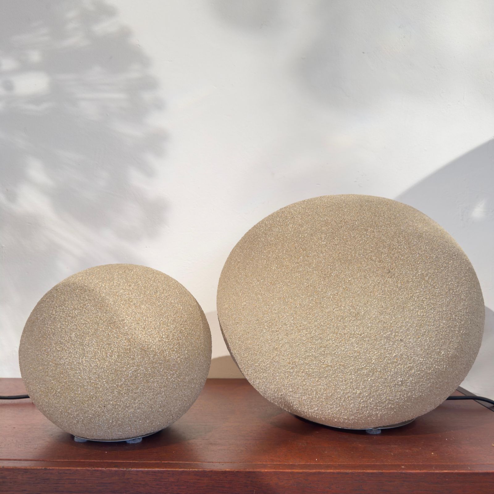 Vintage Set Of Two "Moon Rock" Floor Lamps Designed By Andre Cazenave, 1970s photo buy