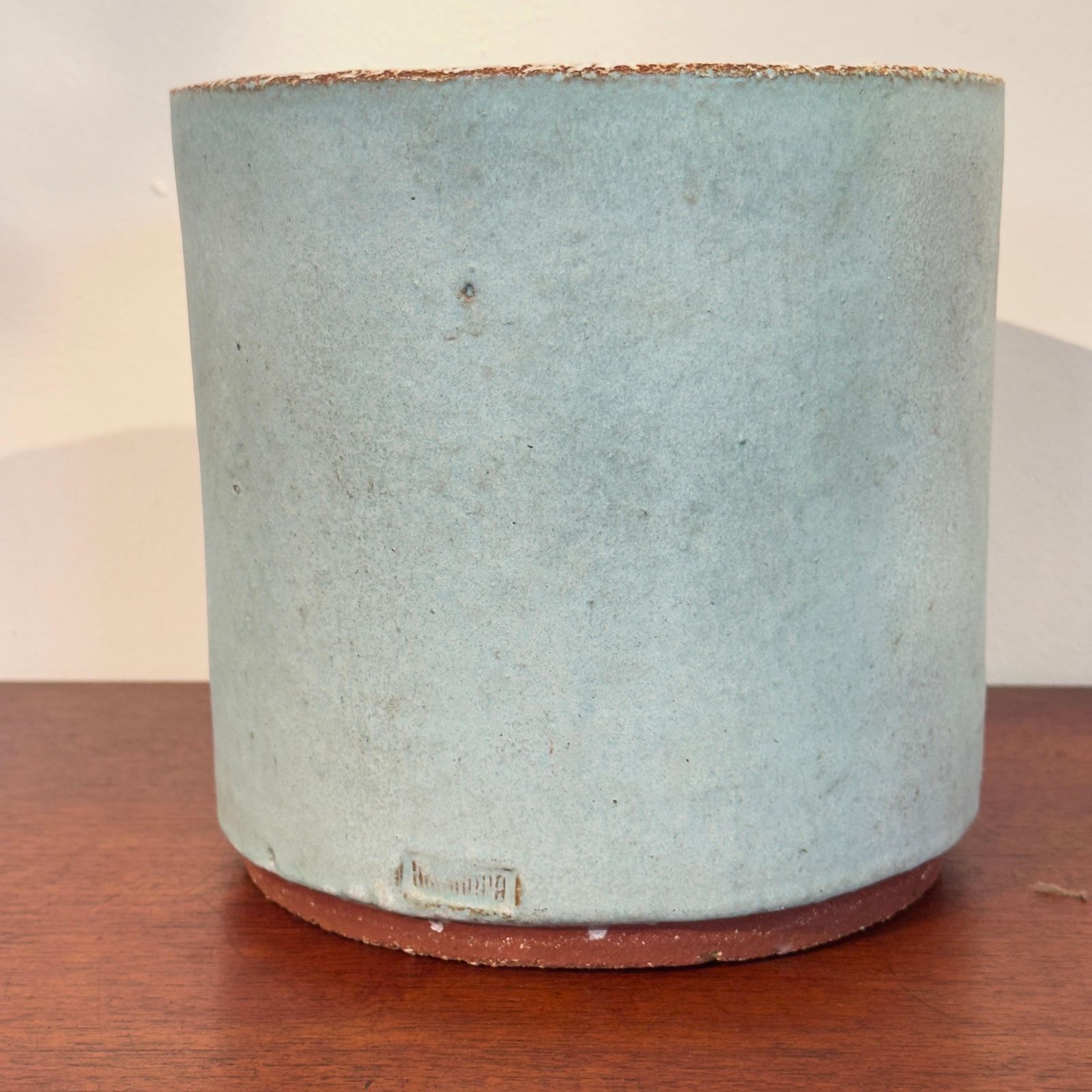 photo vinterior Rogier Vandeweghe Ceramic Blue Glazed Planter, 1965, Amphora Signed