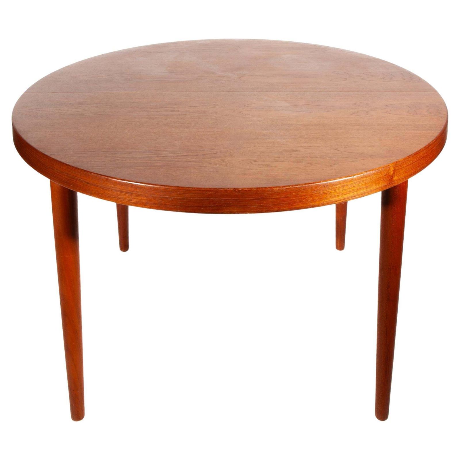 Midcentury Scandinavian Design Teak Round Extendable Table By Kai Kristiansen