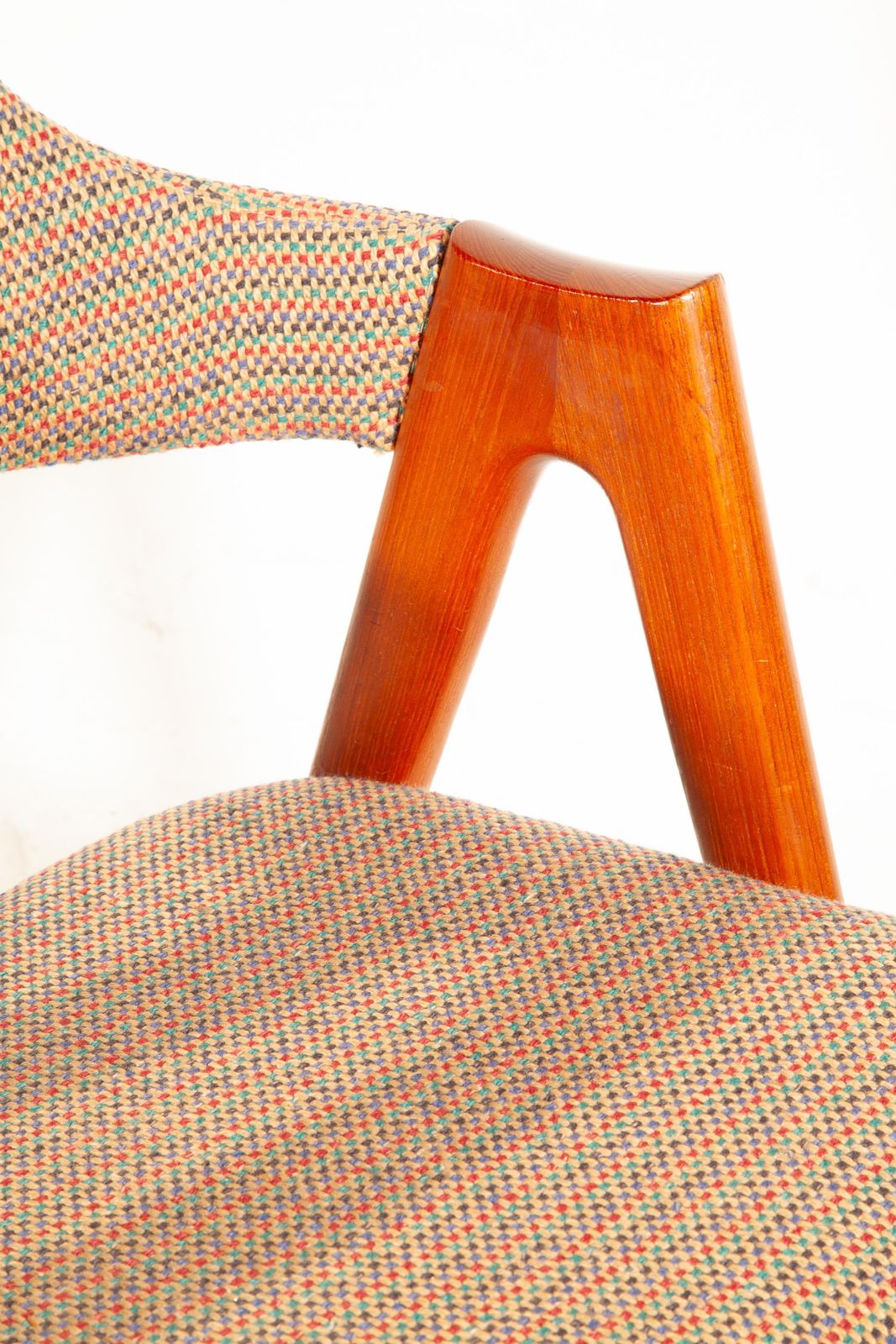 photo for sale Iconic Scandinavian Set Of Six Teak Dining Chairs By Kai Kristiansen, 1956