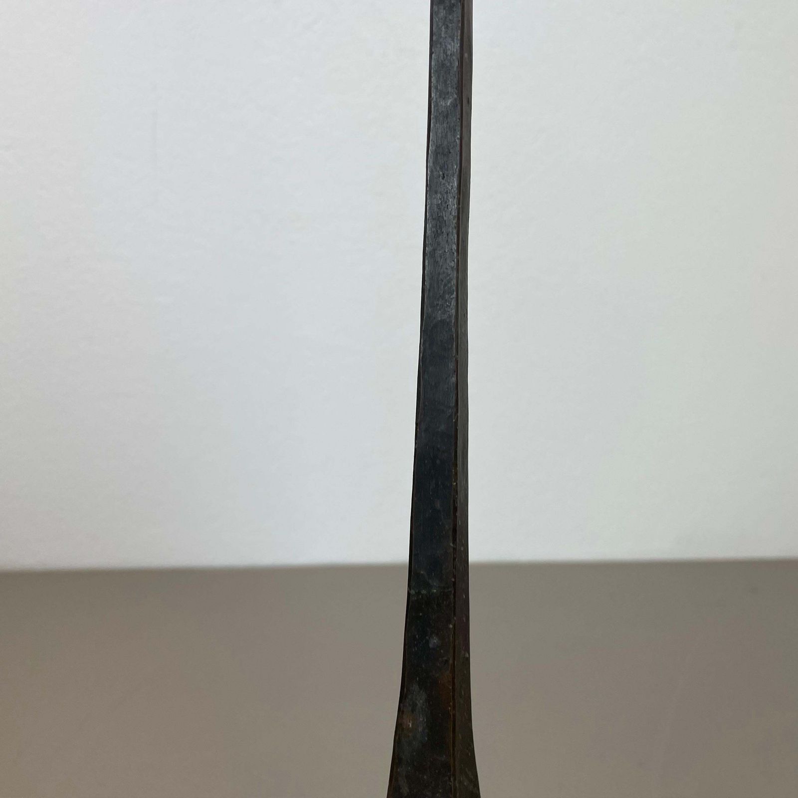 Large 47cm Brutalist Cast Iron Candleholde By Manfred Bergmeister, Germany 1970 photo Home Decor