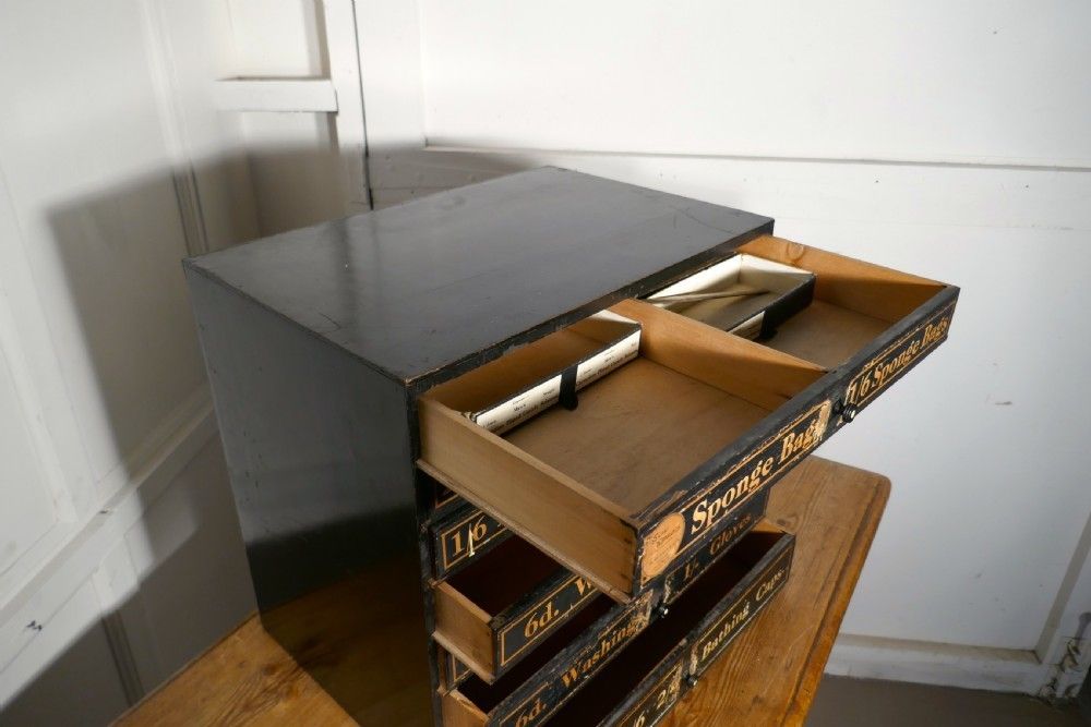 19th Century Chemist Shop Drawers, 7 Drawer Pharmacists Cabinet photo for sale