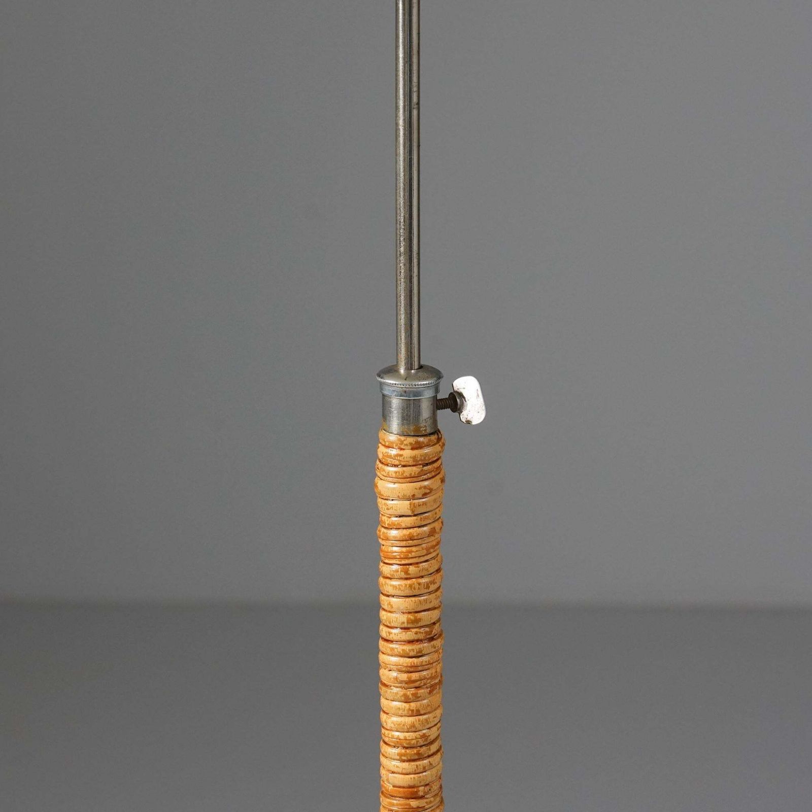 Scandinavian Modern Rattan Floor Lamp, Finland, 1930s photo Lighting