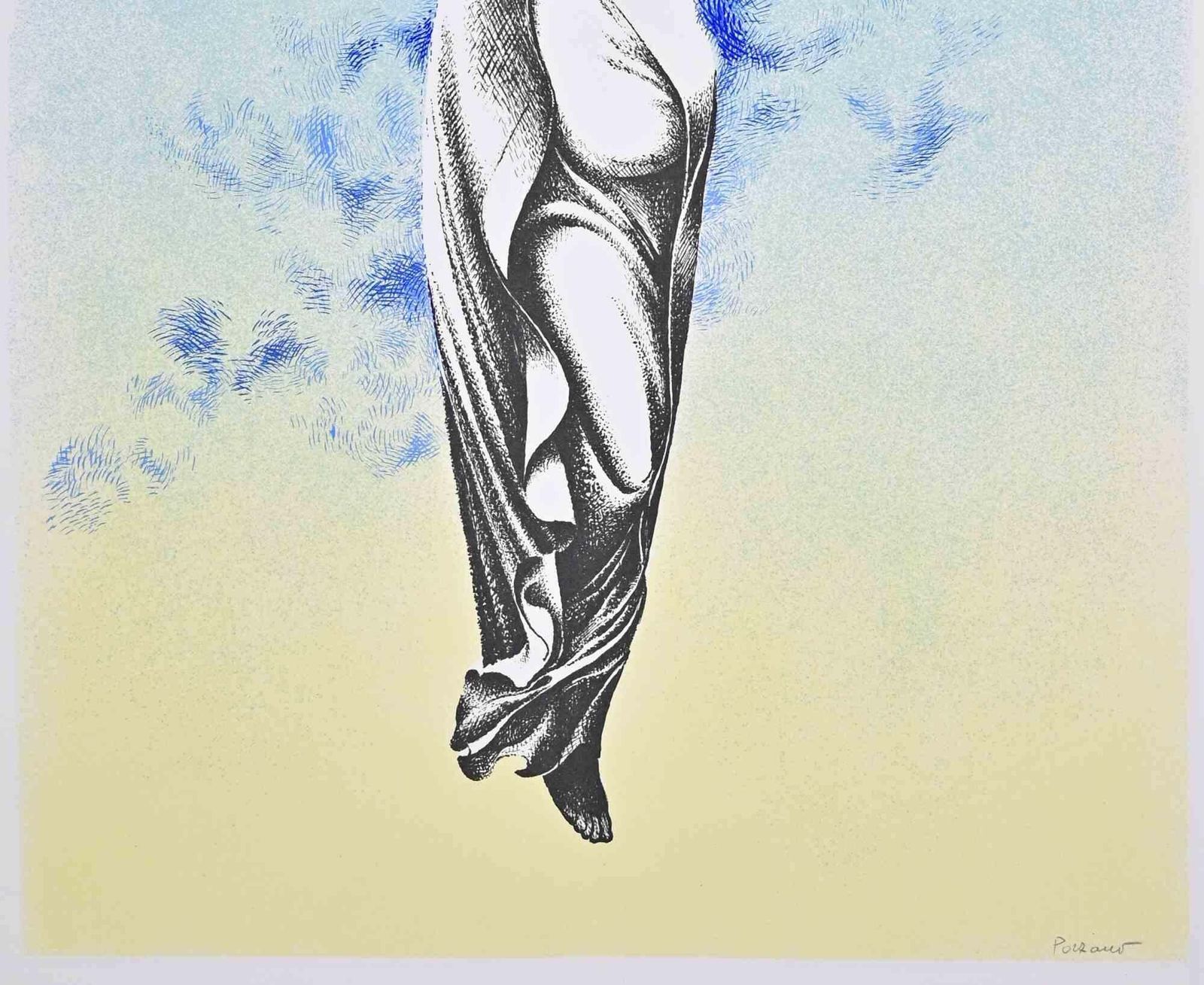Giacomo Porzanoassumption Into Heaven   Etching By Giacomo Porzano   1970s1970s photo furniture