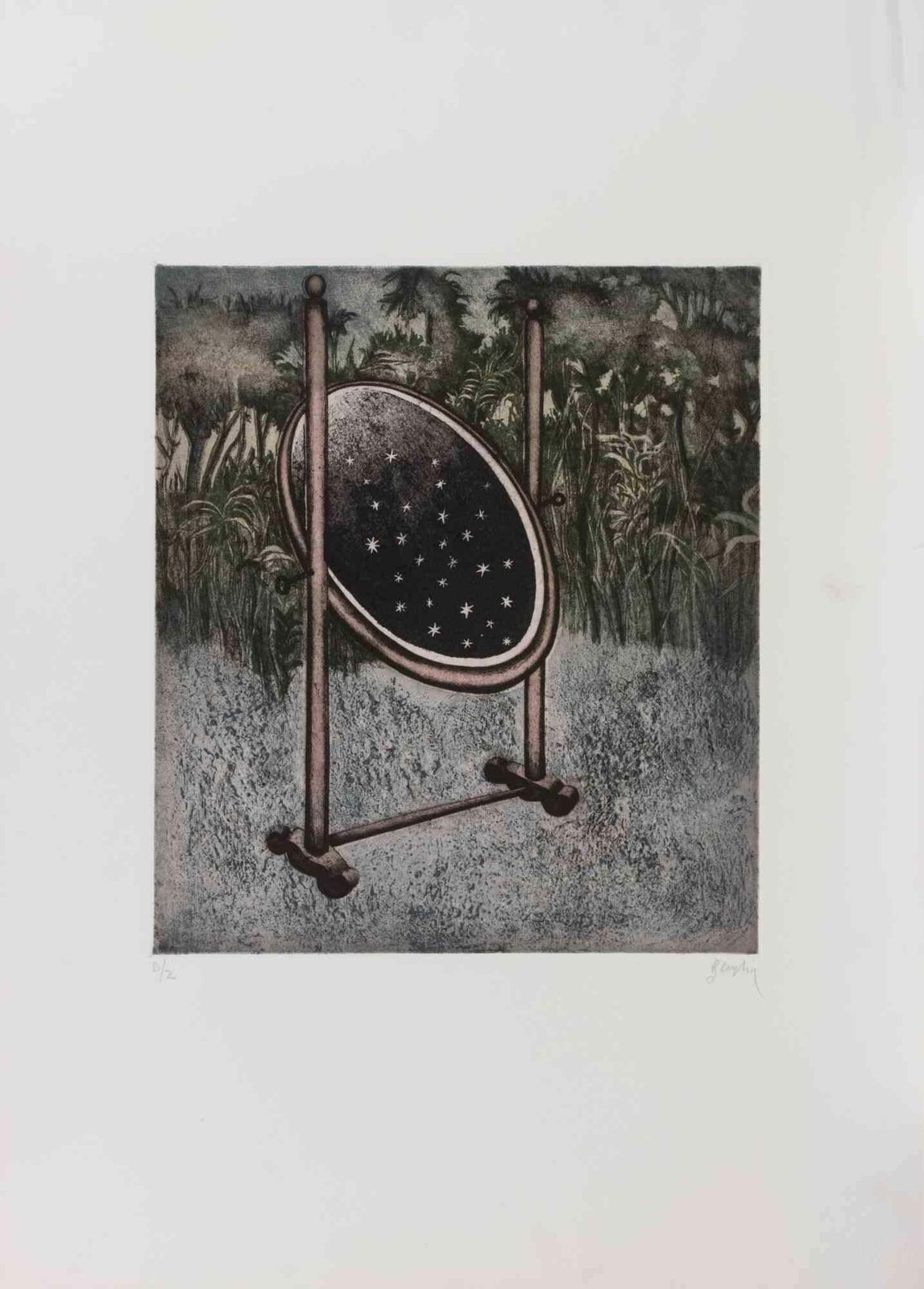Enrico Benagliaconstellations In Mirror   Etching By Enrico Benaglia   1990s1990s