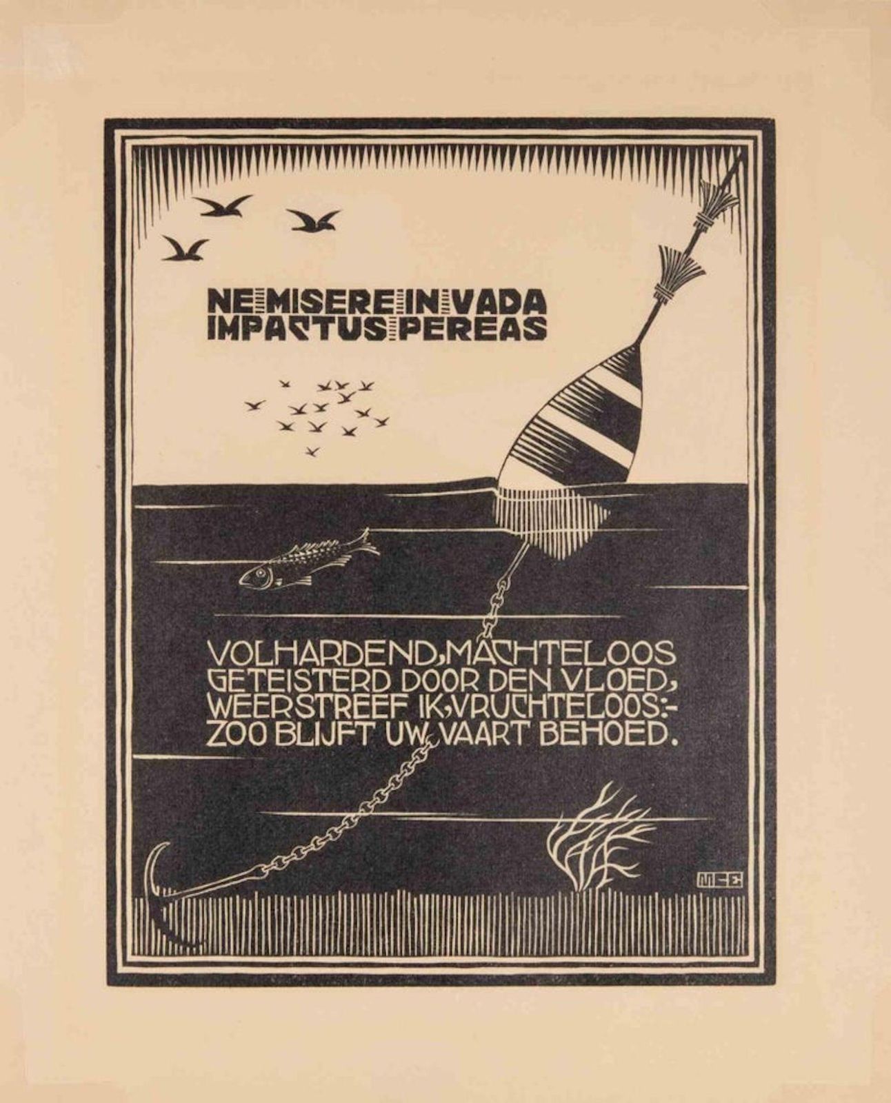 M.C. Escherbundle Of 8 Woodcuts By M.C. Escher1931 photo Art