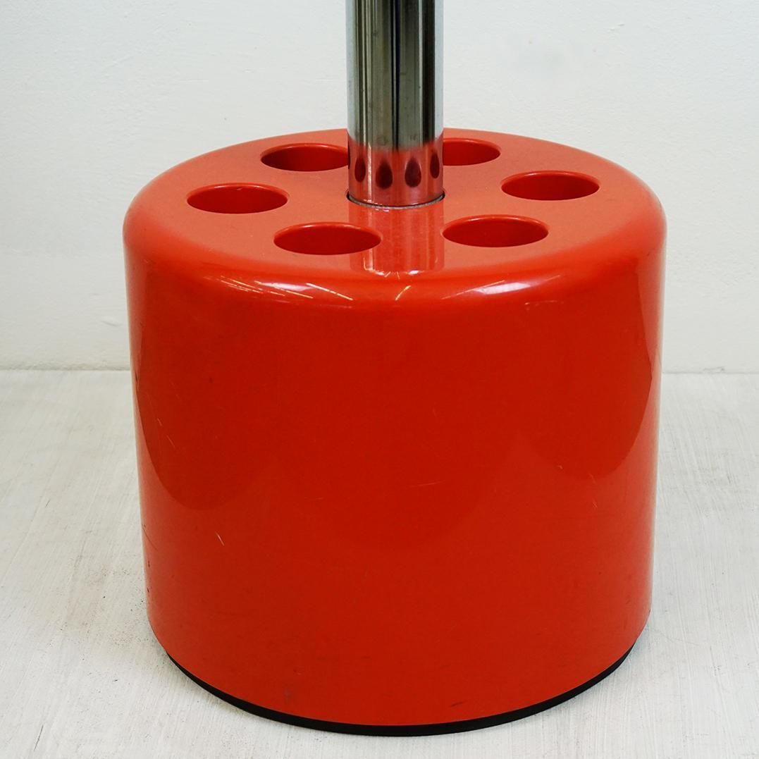 Red Plastic And Chrome Coat Rack Vip By Lucci And Orlandini For Velca Italy photo Furniture