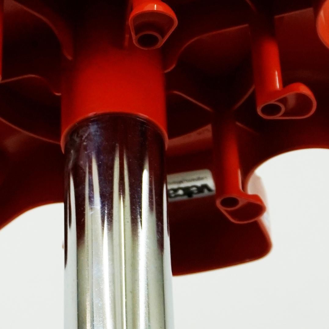 Red Plastic And Chrome Coat Rack Vip By Lucci And Orlandini For Velca Italy photo vinterior