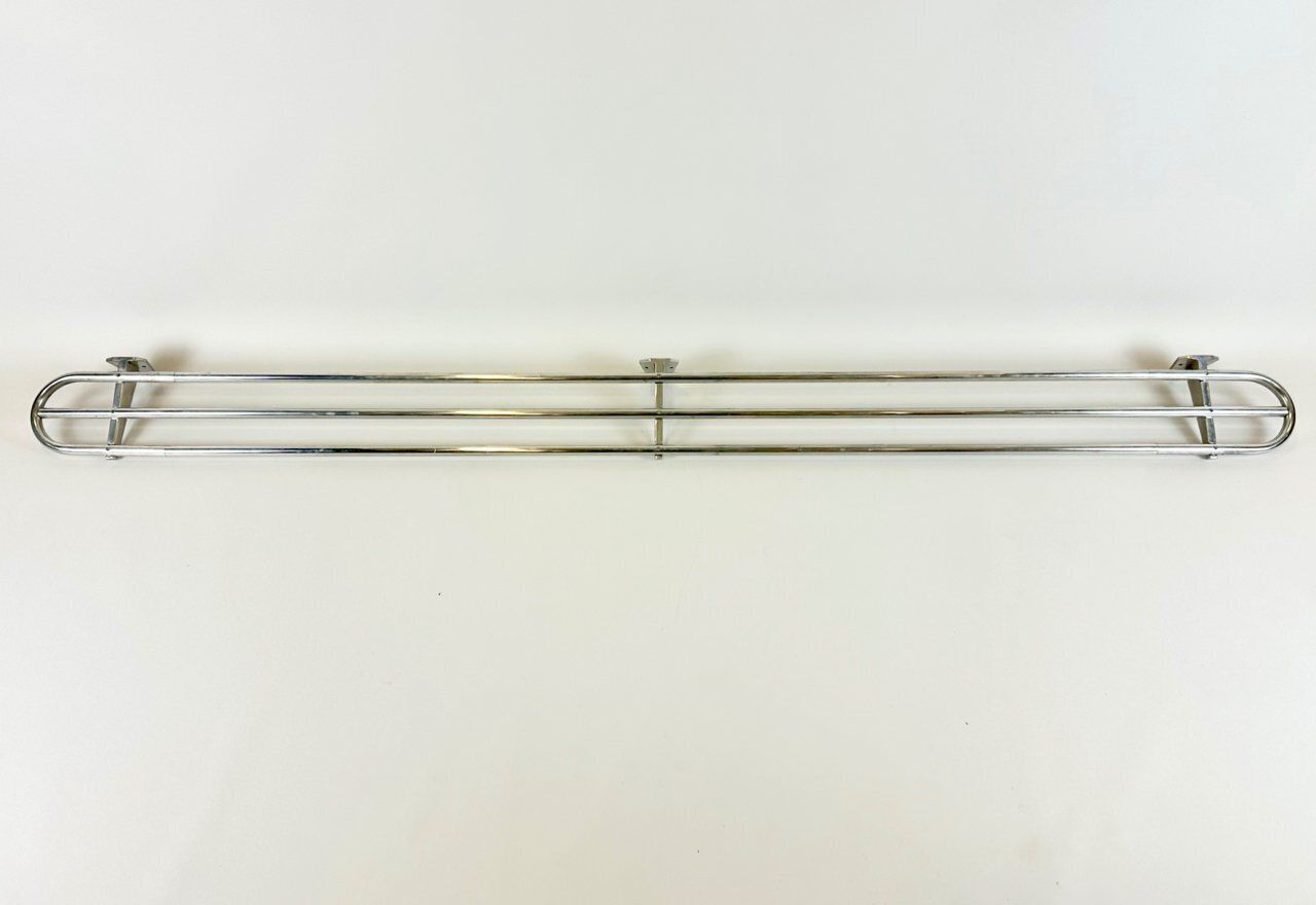 Long Bauhaus Wall Mounted Shelf In Tubular Aluminum, 1940s photo furniture