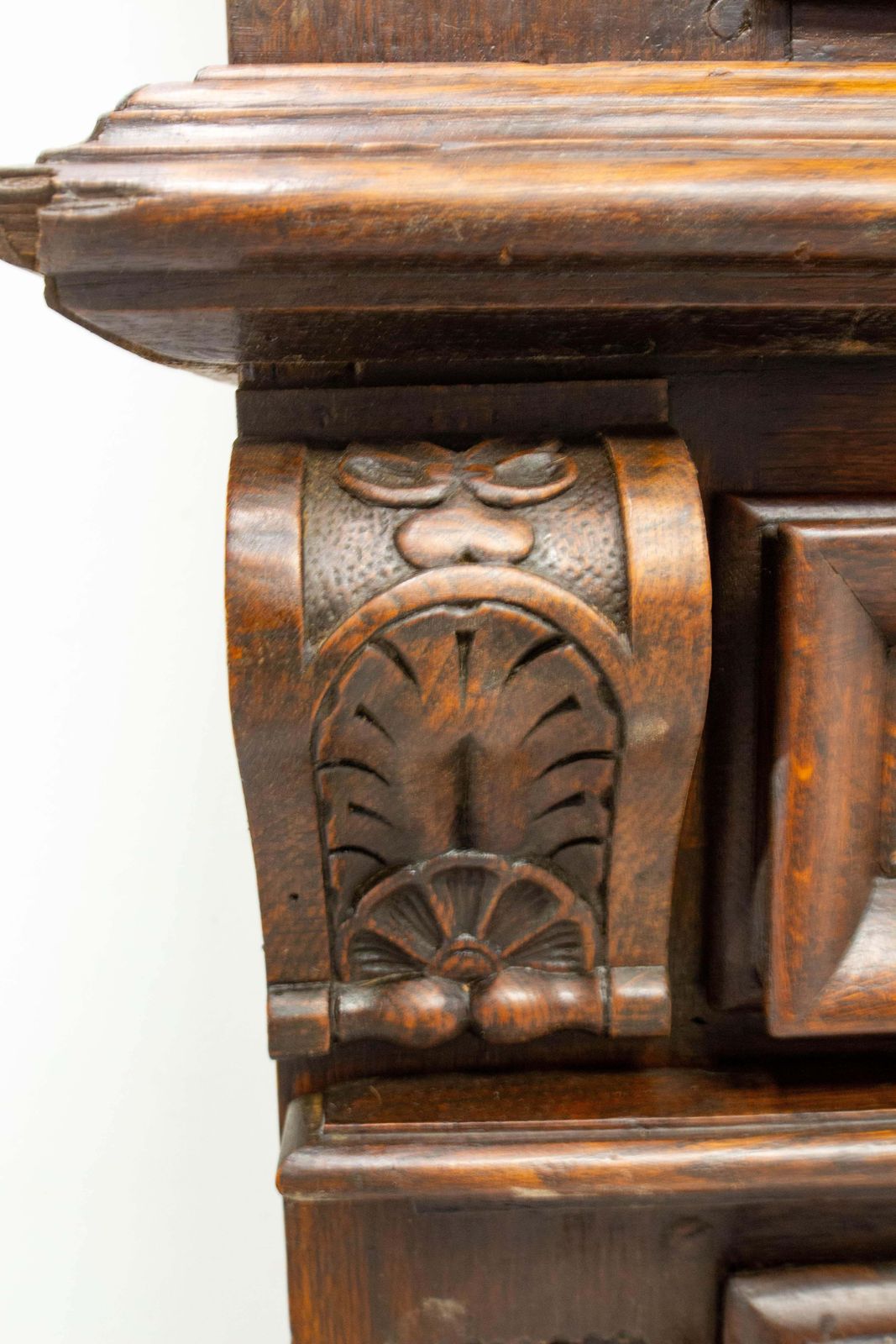 Spanish Oak Cabinet Deux Corps Buffet Gothic Revival, Late 19th Century photo buy