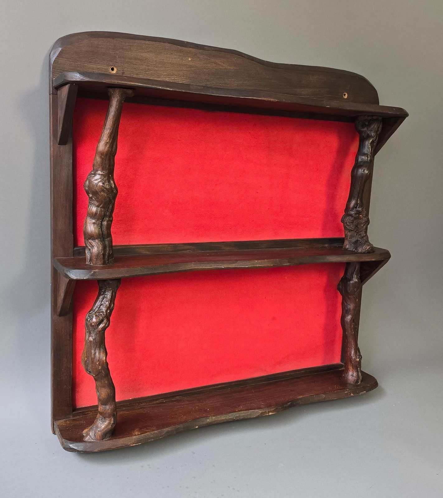 photo for sale Rare Sculptural Brutalist Rootwood Bar Ensemble France 1950s 5 Piece Dry Bar Set