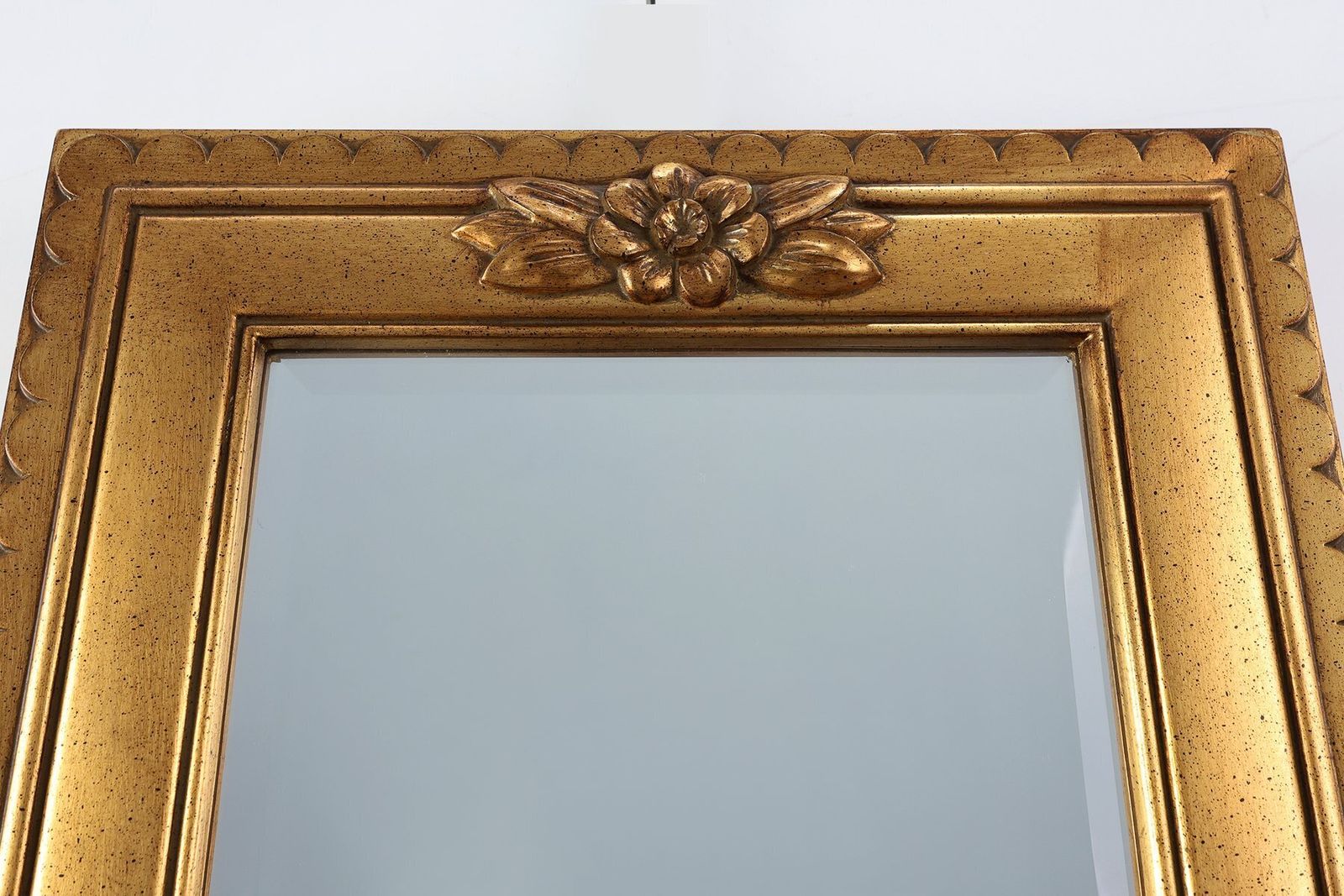 photo furniture Vintage Rectangular Gilt Resin Mirror From Deknudt, Belgium, 1950s