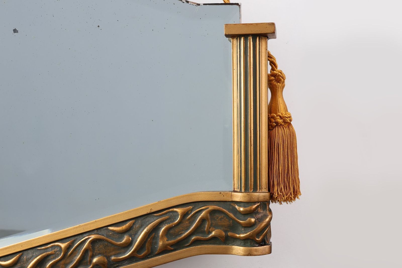 Art Deco Mirror In Gilt Wood, Belgium, 1920s photo furniture