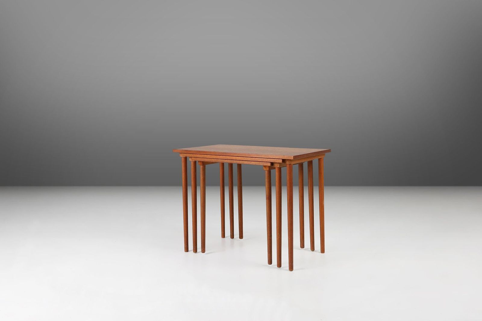 Scandinavian Teak Nesting Tables, Denmark, 1960s, Set Of 3 photo for sale