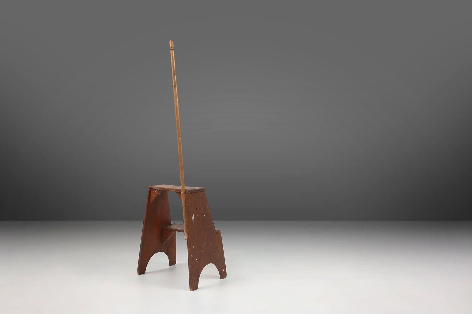 Home Decor Industrial Wooden Stepladder, France, 1900s photo