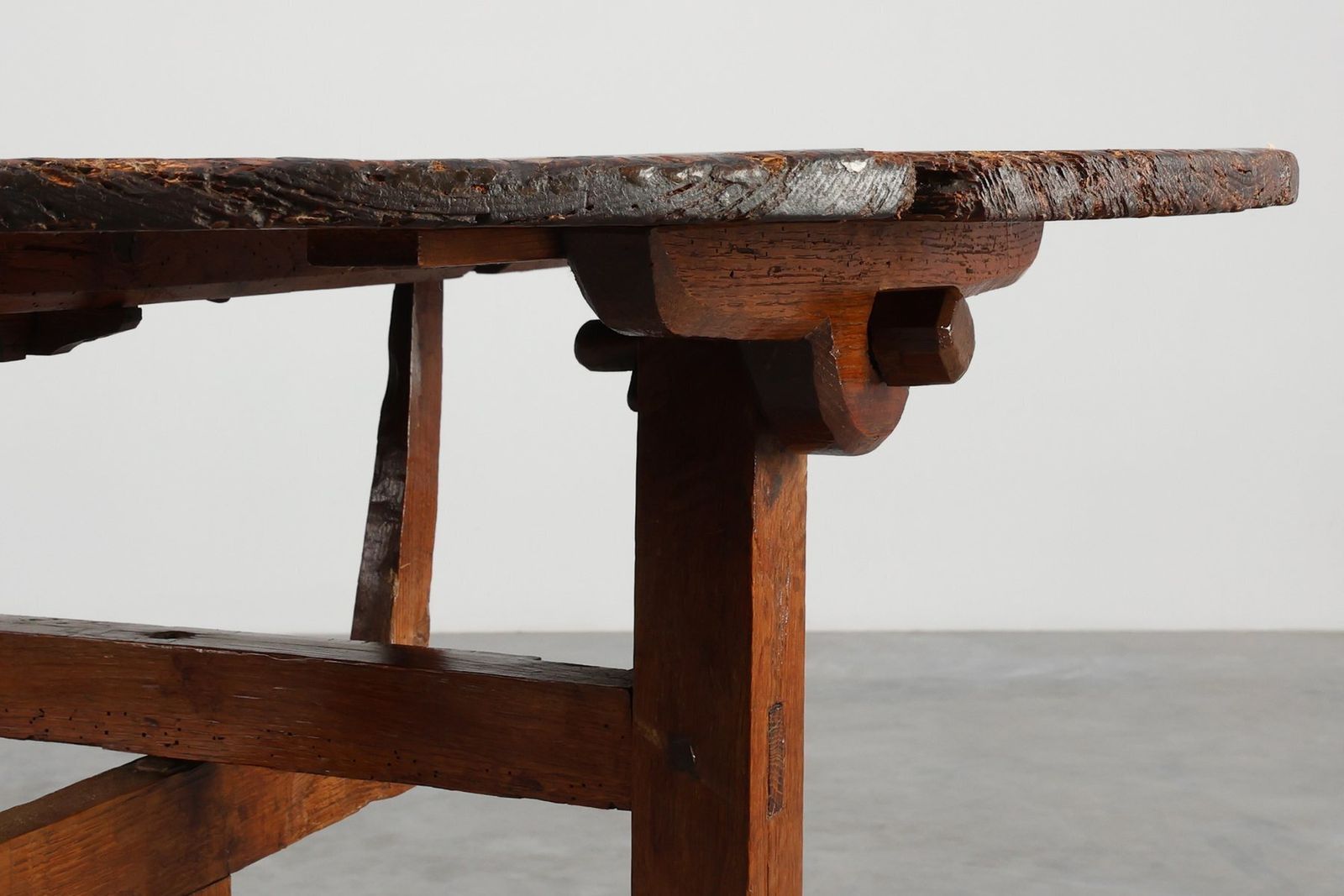 Antique Oak Tilt Top Side Table, France, 1800s photo buy