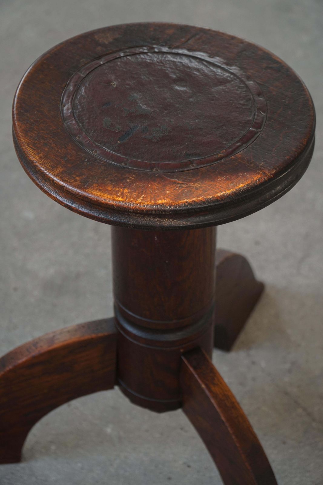 photo buy Early 20th Century, Adjustable Danish Art Nouveau Stool, Carved Wood, 1920s