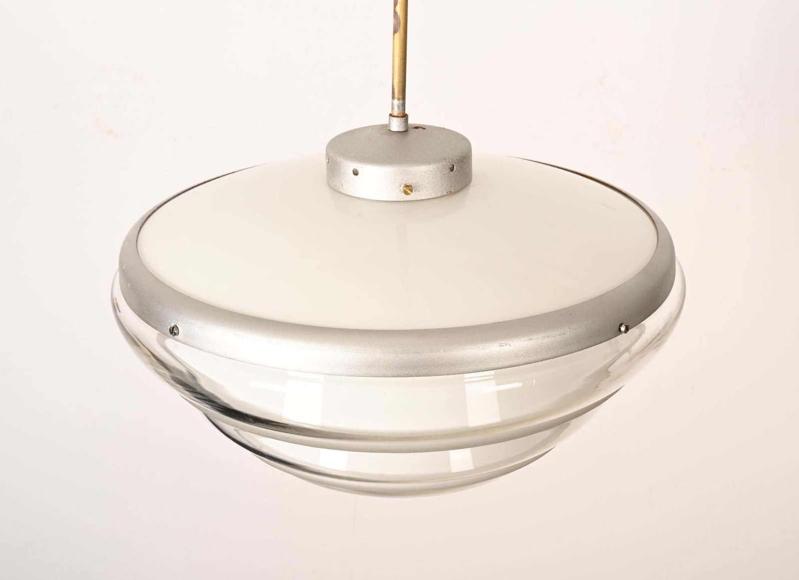 Lighting Large Bauhaus Opaline Glass Pendant By Karl Gustaf Lindesvärd photo