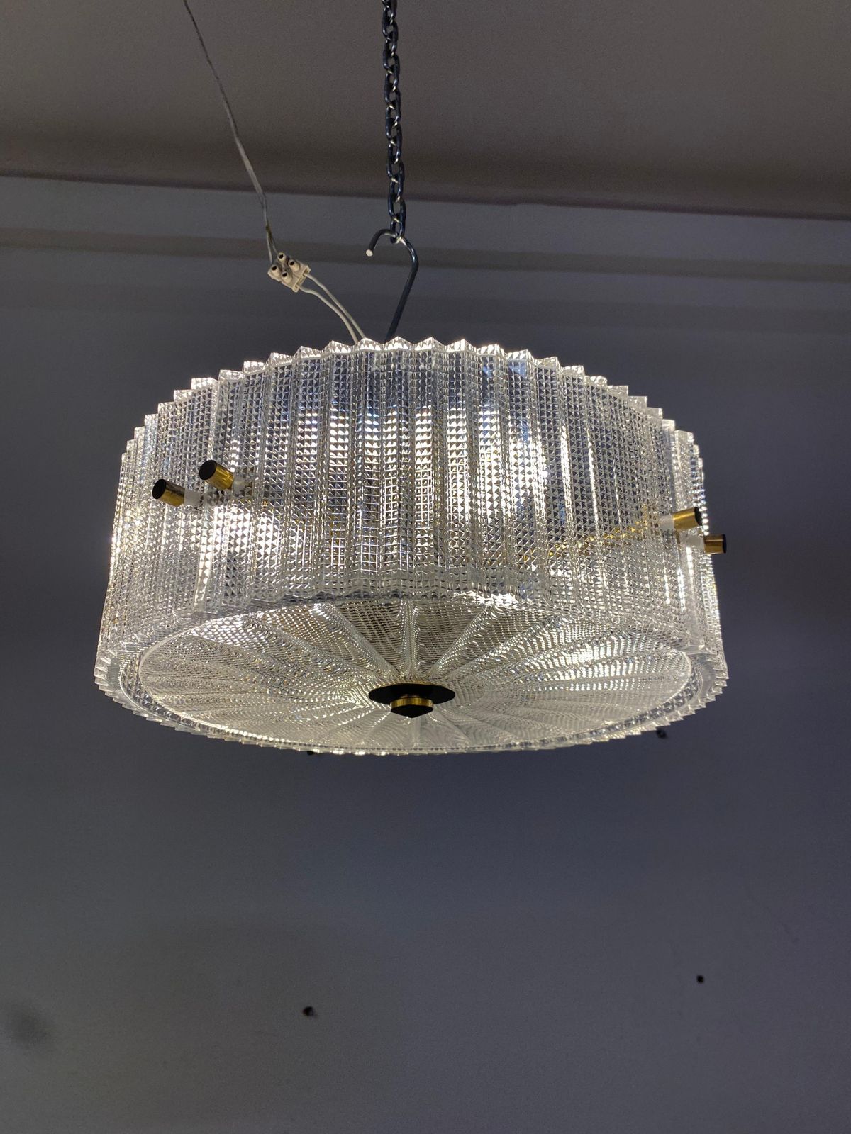Brass And Glass Pendant By Carl Fagerlund For Orrefors photo 1117.0