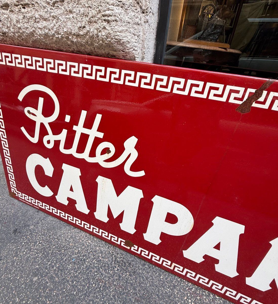 Bitter Campari Sign In Enameled Metal, 1960s photo 2438.0