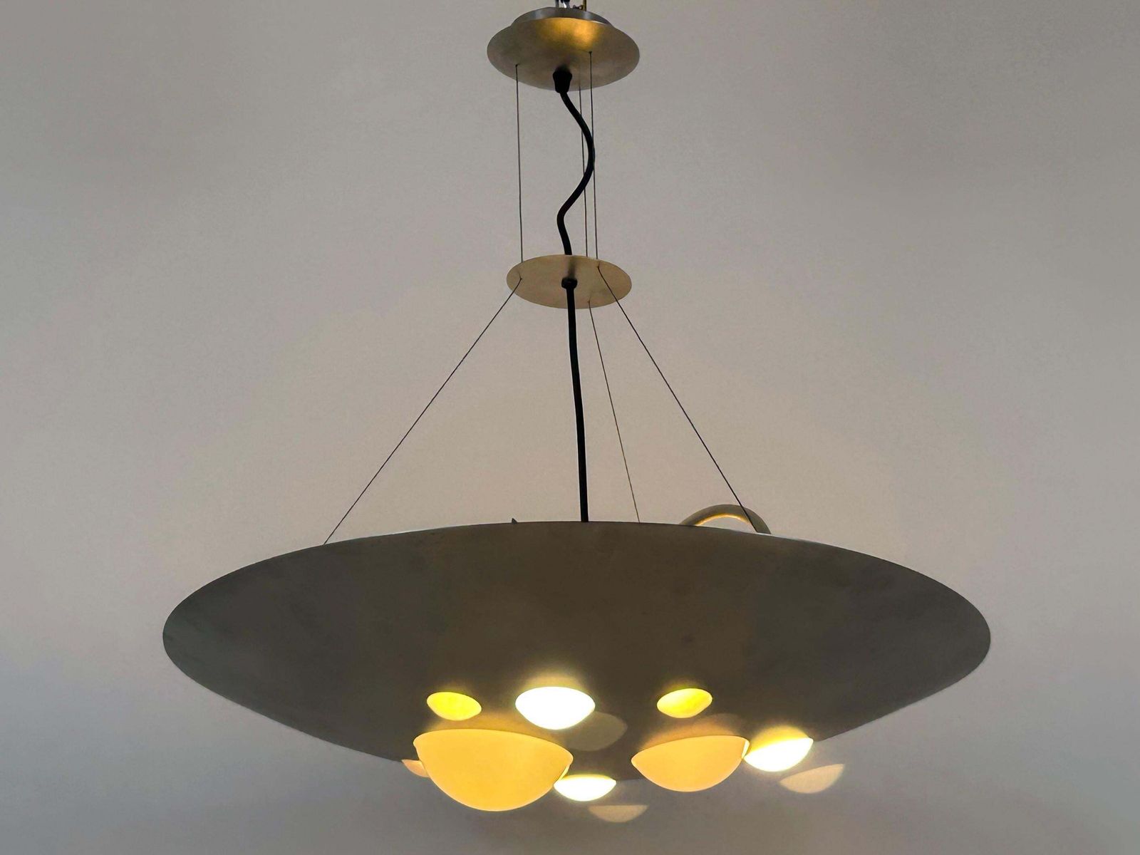photo furniture Rare Chandelier Or Pendant Lamp 1840 Lochschale By Vest Leuchten Austria 1980s