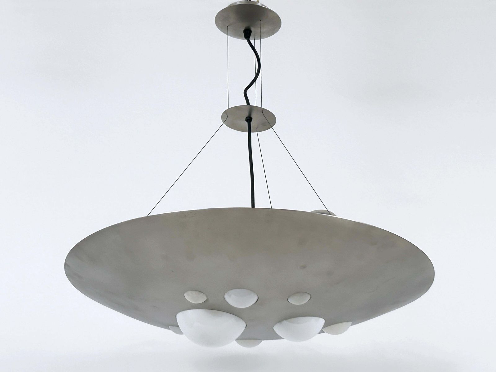 photo for sale Rare Chandelier Or Pendant Lamp 1840 Lochschale By Vest Leuchten Austria 1980s