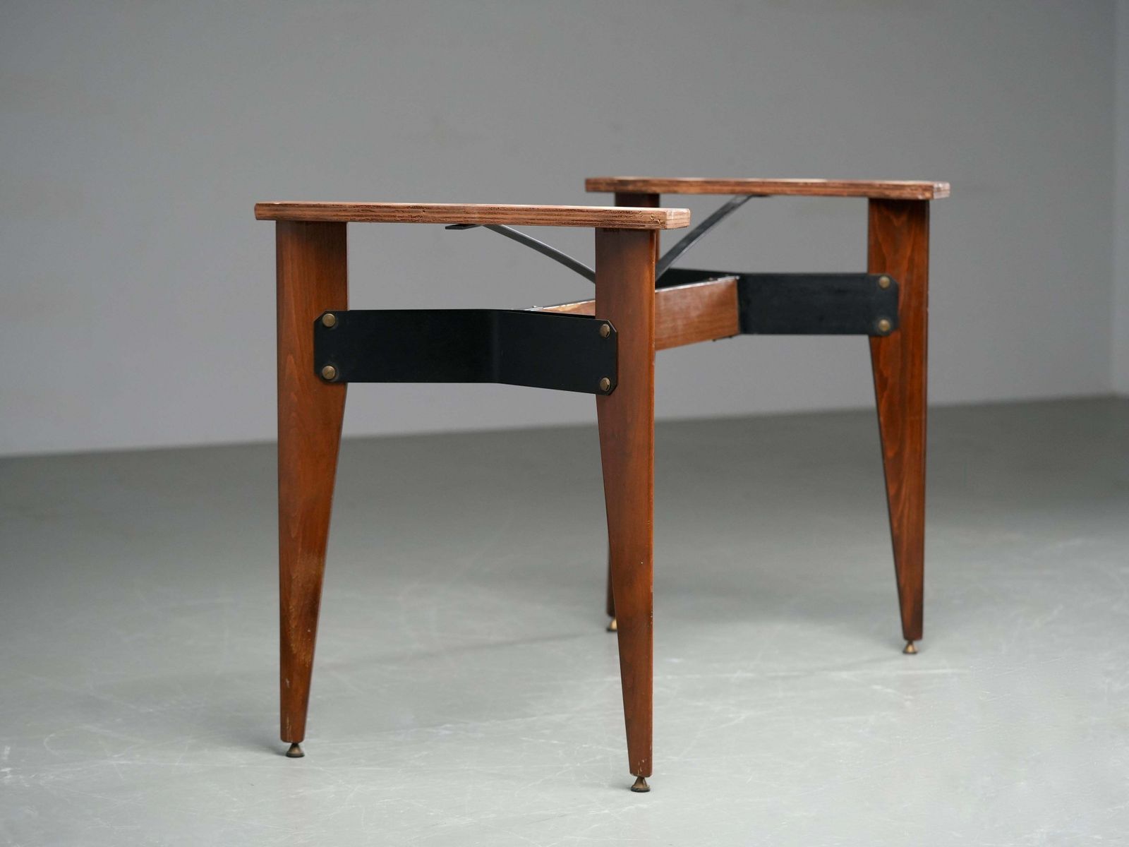 Carlo Ratti Dining Table In Wood And Metal, Italy, 1960's photo 1687.0