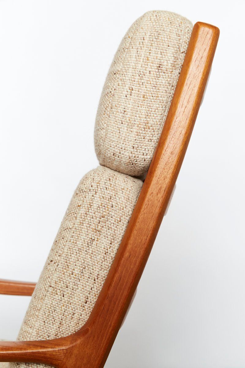 Mid Century Modern Teak Senator Highback Chair By Ole Wanscher For Poul Jeppesen, 1960s photo buy