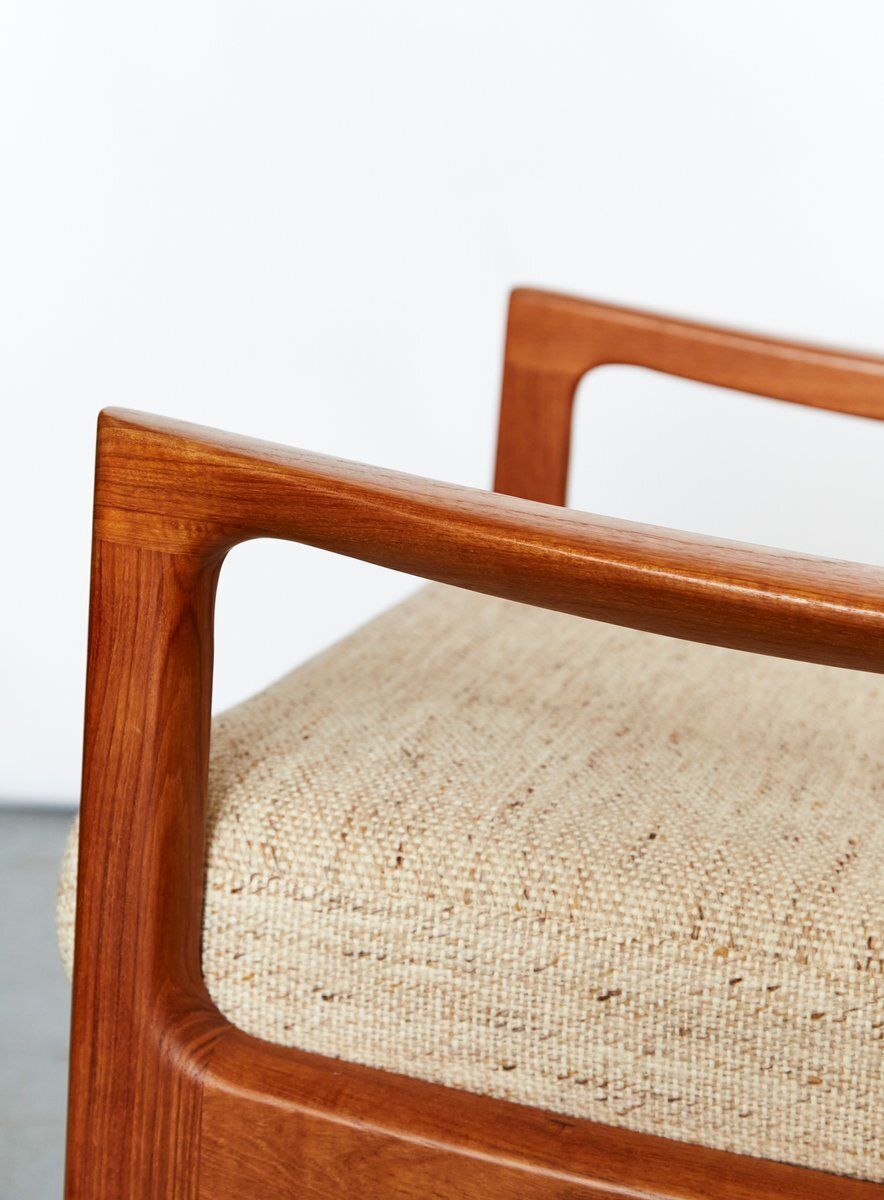 Mid Century Modern Teak Senator Highback Chair By Ole Wanscher For Poul Jeppesen, 1960s photo vintage