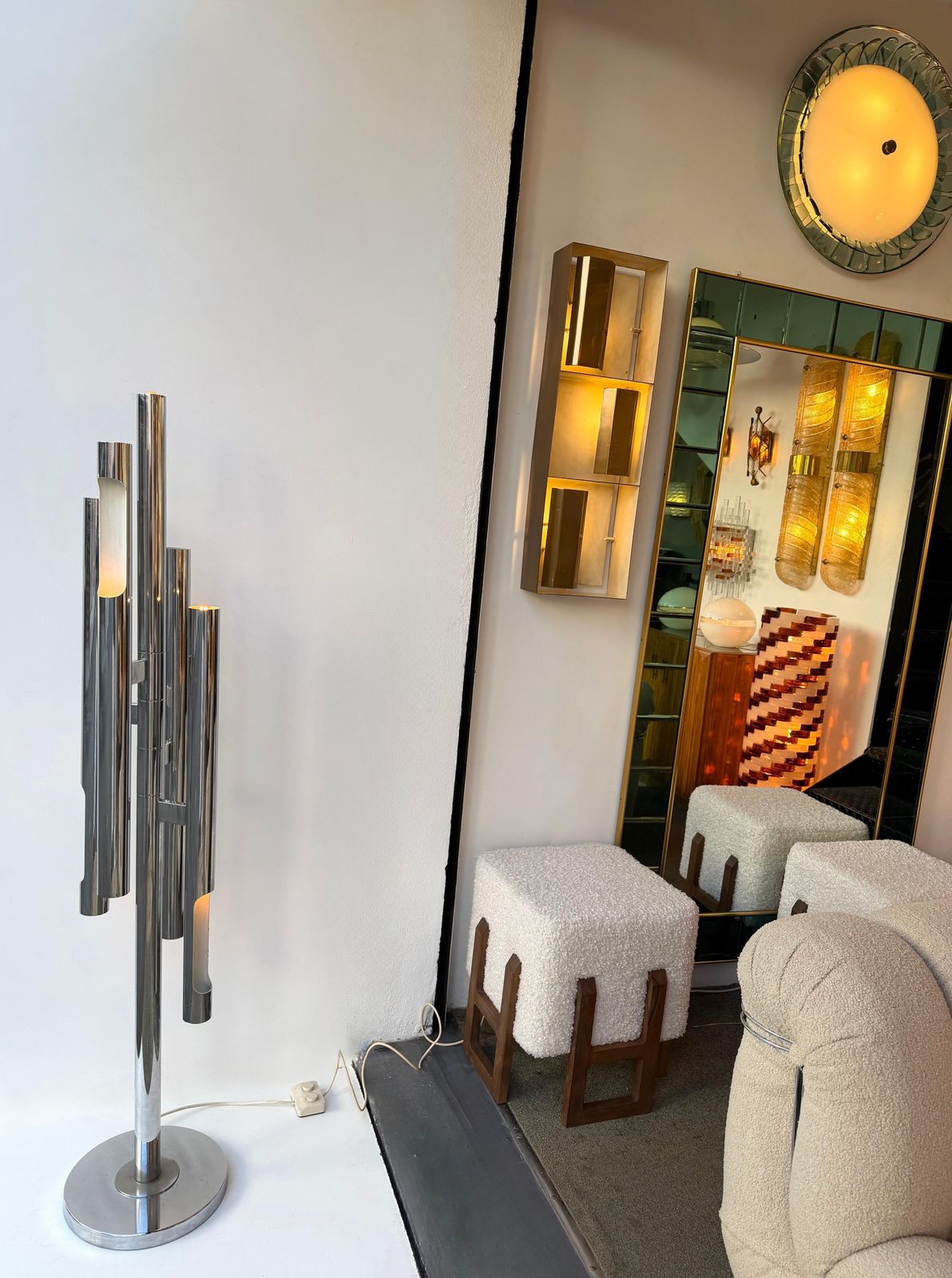 Floor Lamp Organ By Gaetano Sciolari, Italy, 1970s photo for sale